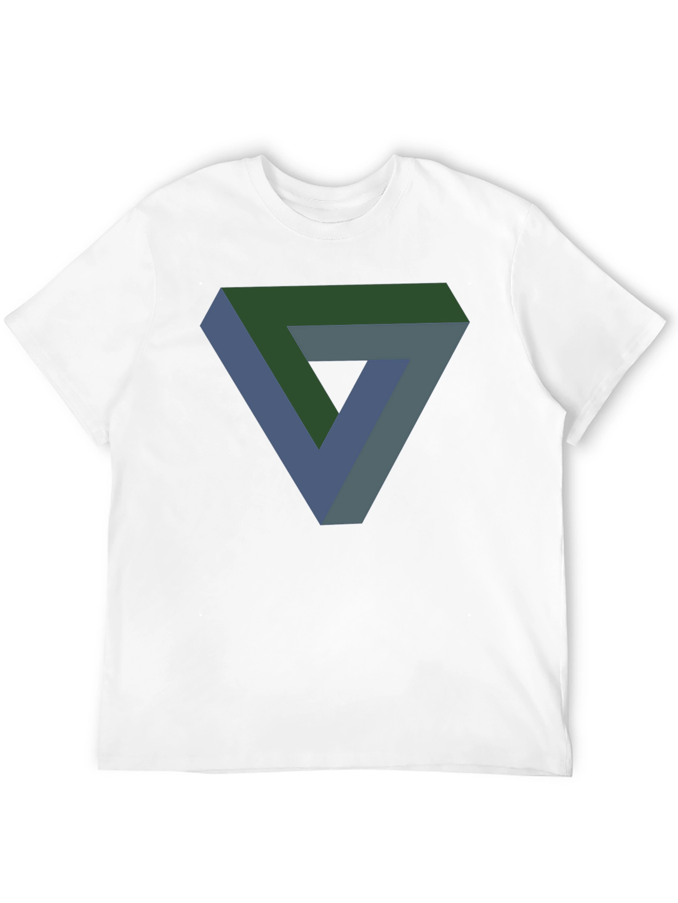 Optical Illusion Triangle Graphic Tee - Mens Black T-Shirt