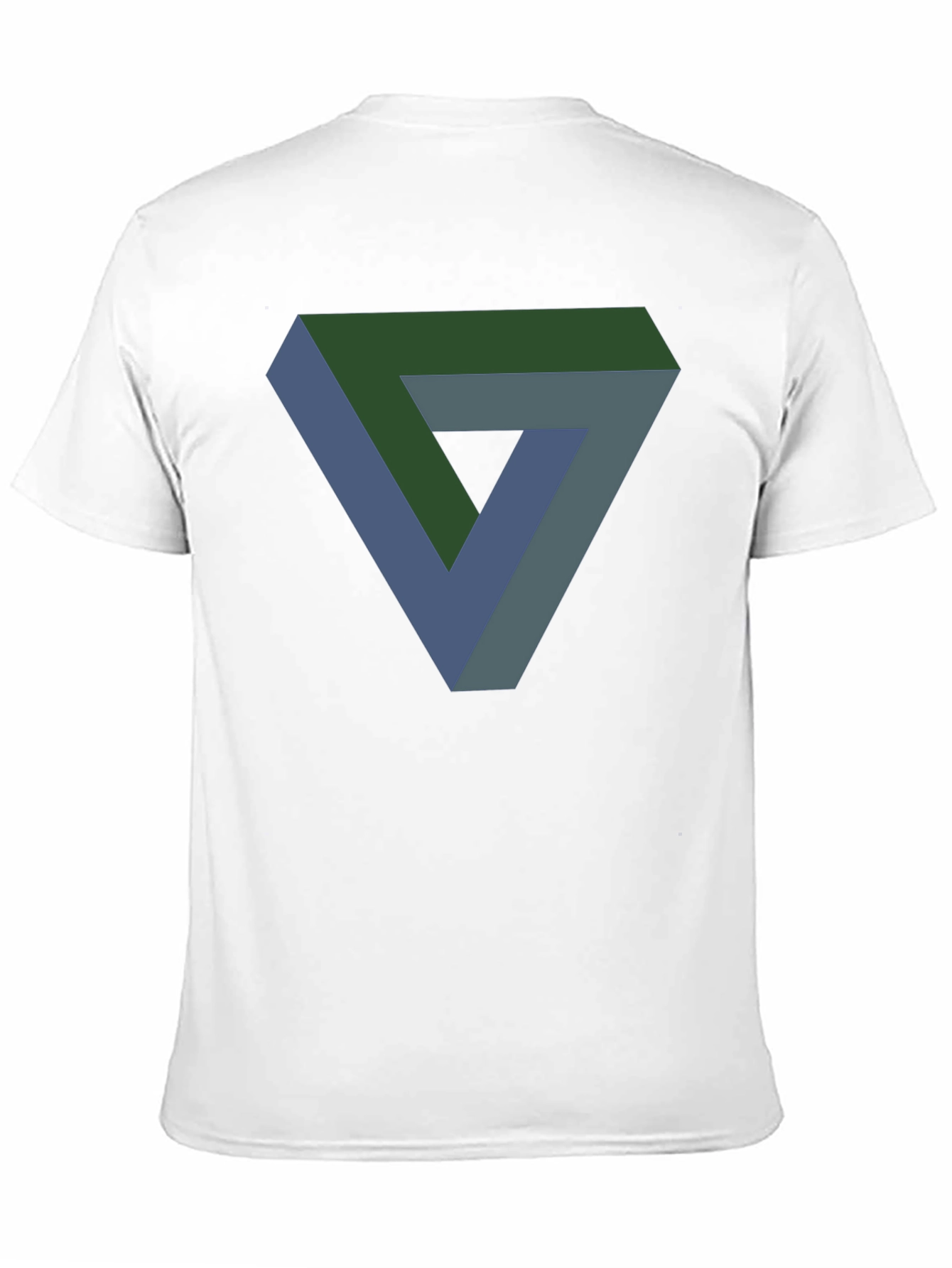 Optical Illusion Triangle Graphic Tee - Mens Black T-Shirt