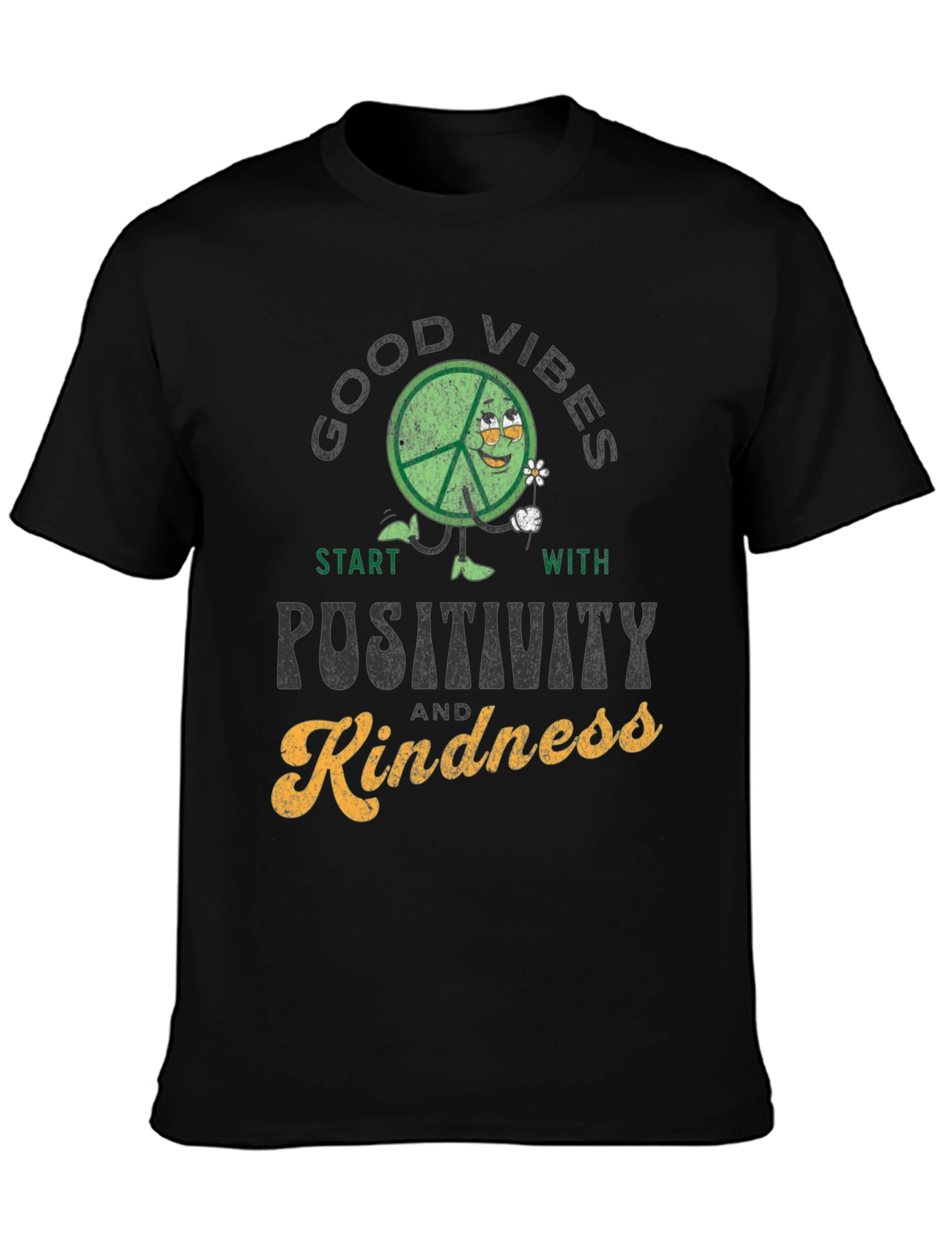 Good Vibes Positivity Kindness Graphic T-Shirt