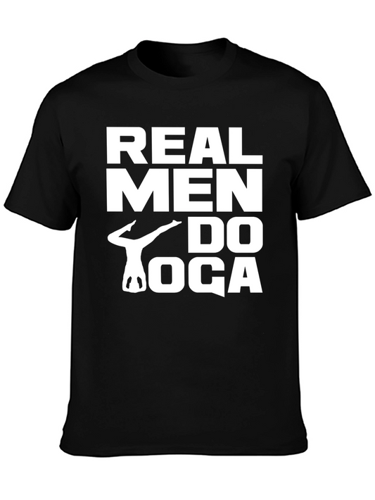 Real Men Do Yoga T-Shirt - Black