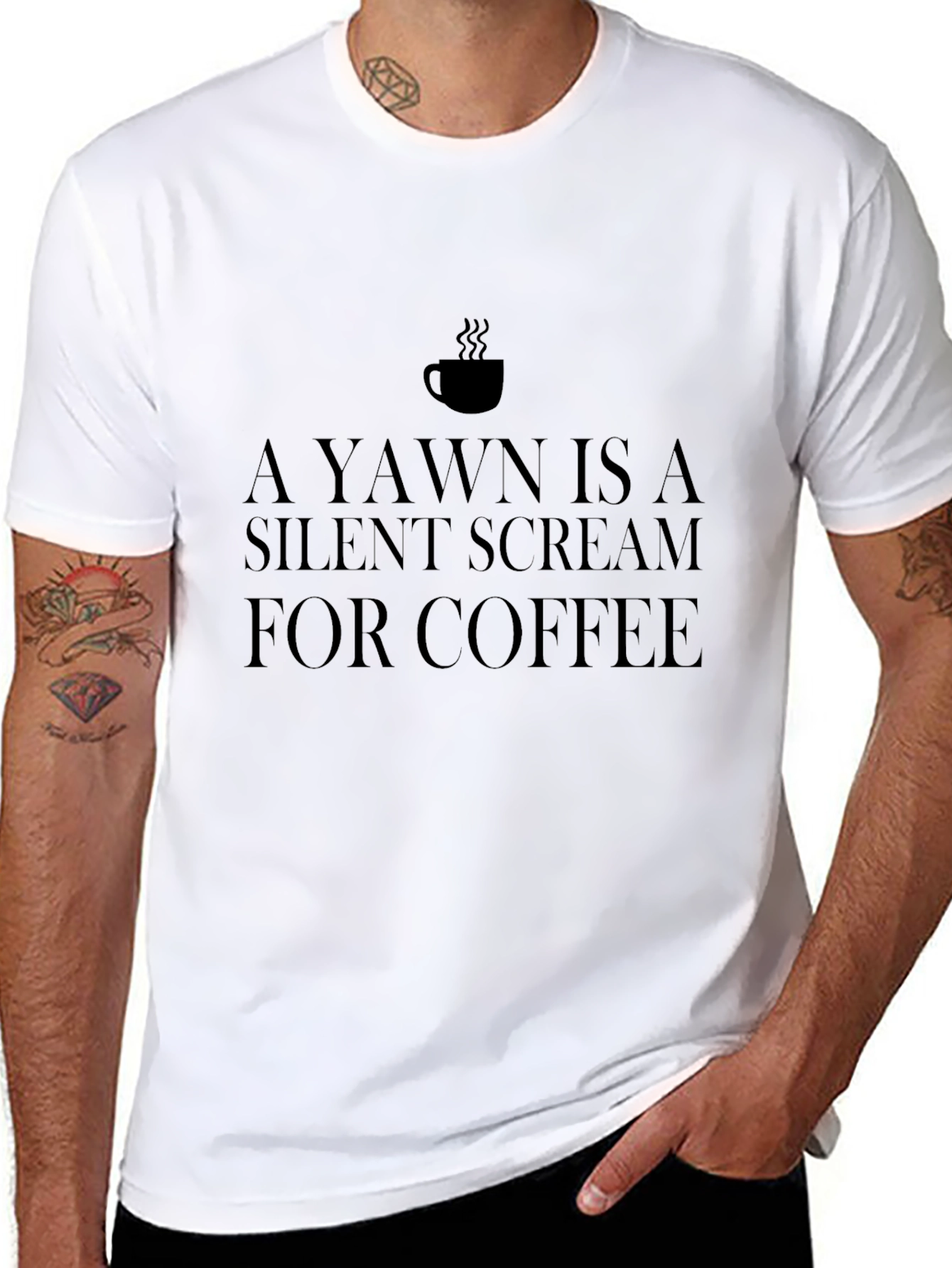 Coffee Lover Tee: A Yawn is a Silent Scream