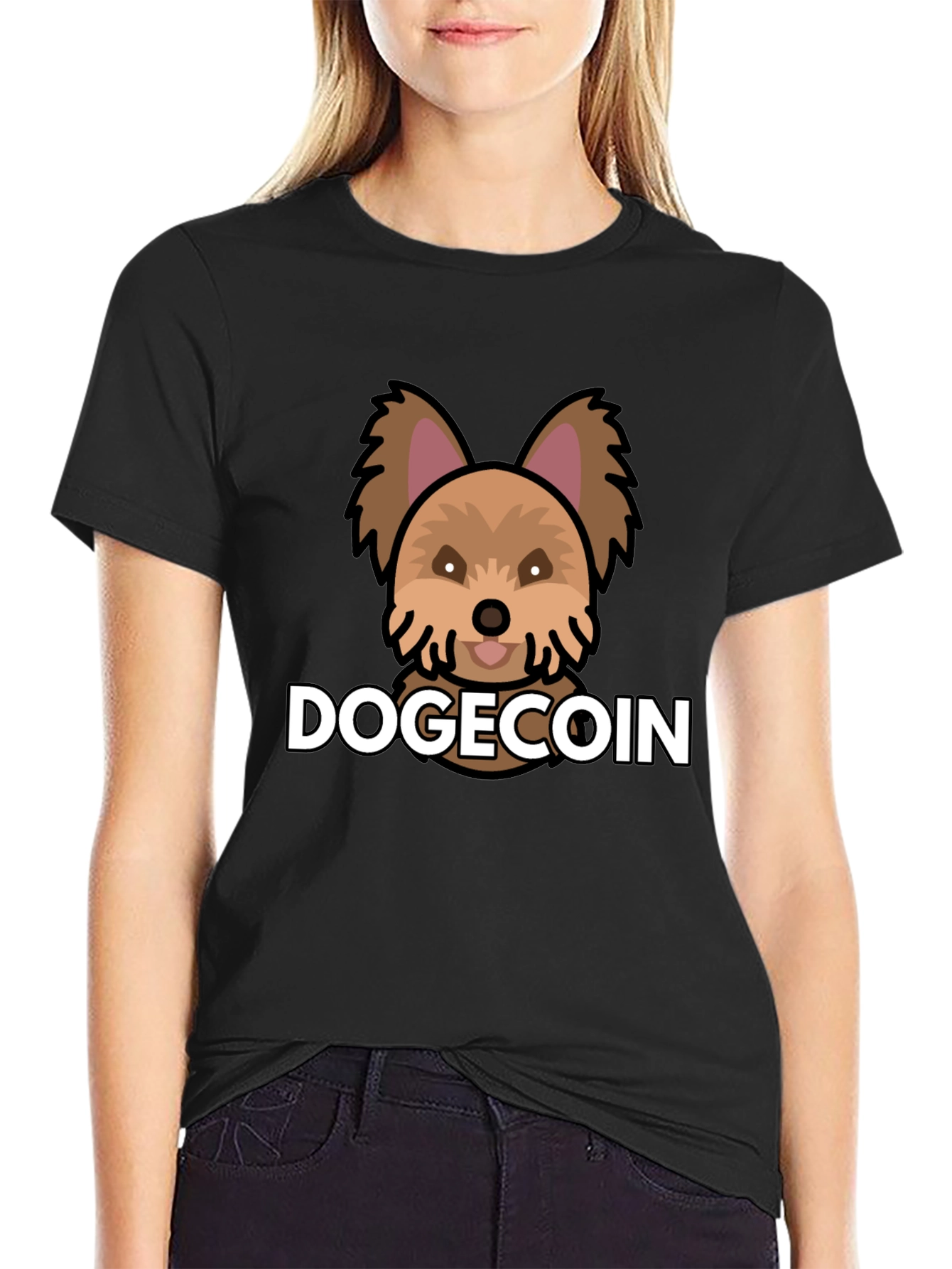 DogeCoin Graphic Tee - Black T-Shirt