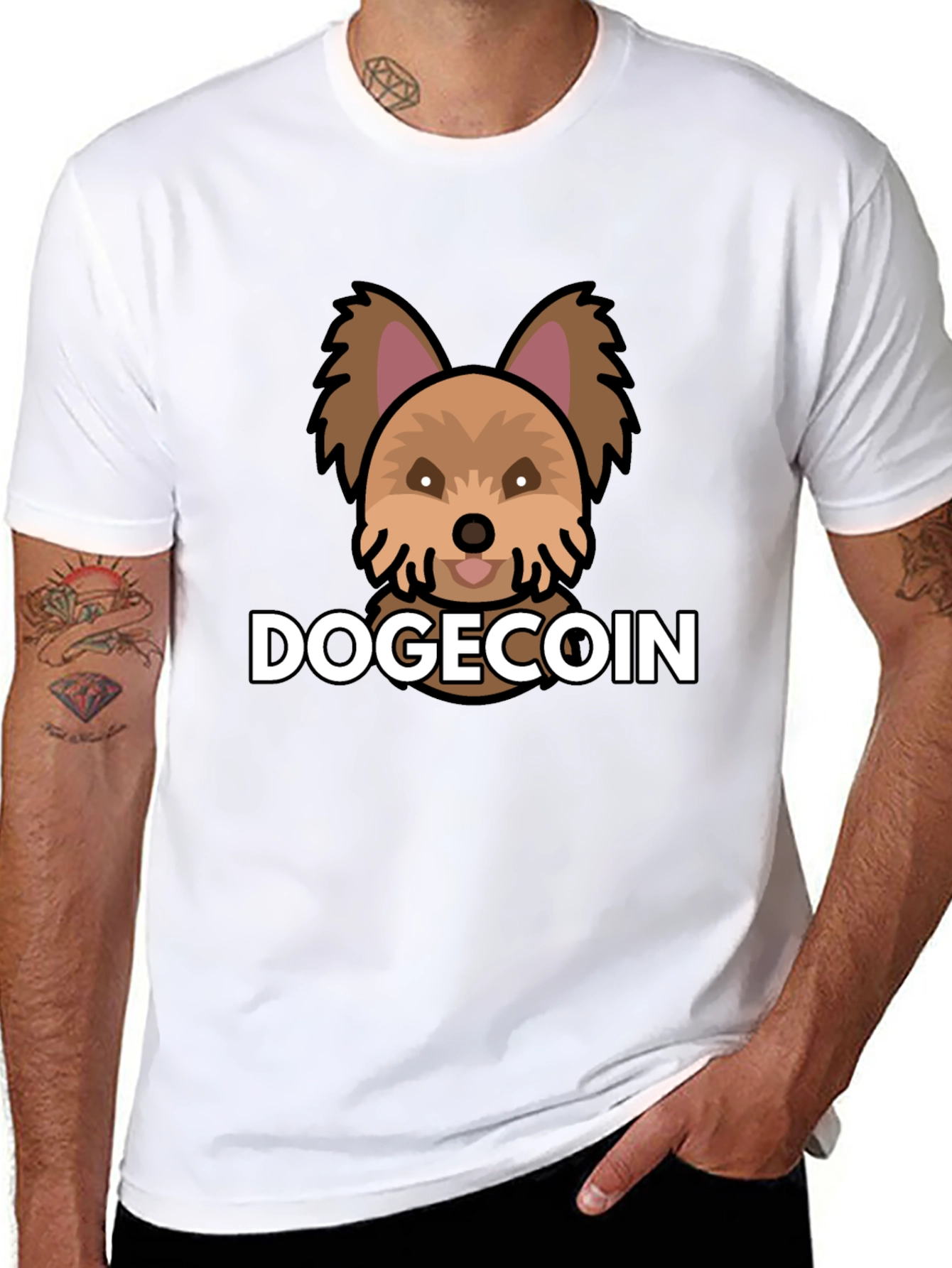 DogeCoin Graphic Tee - Black T-Shirt