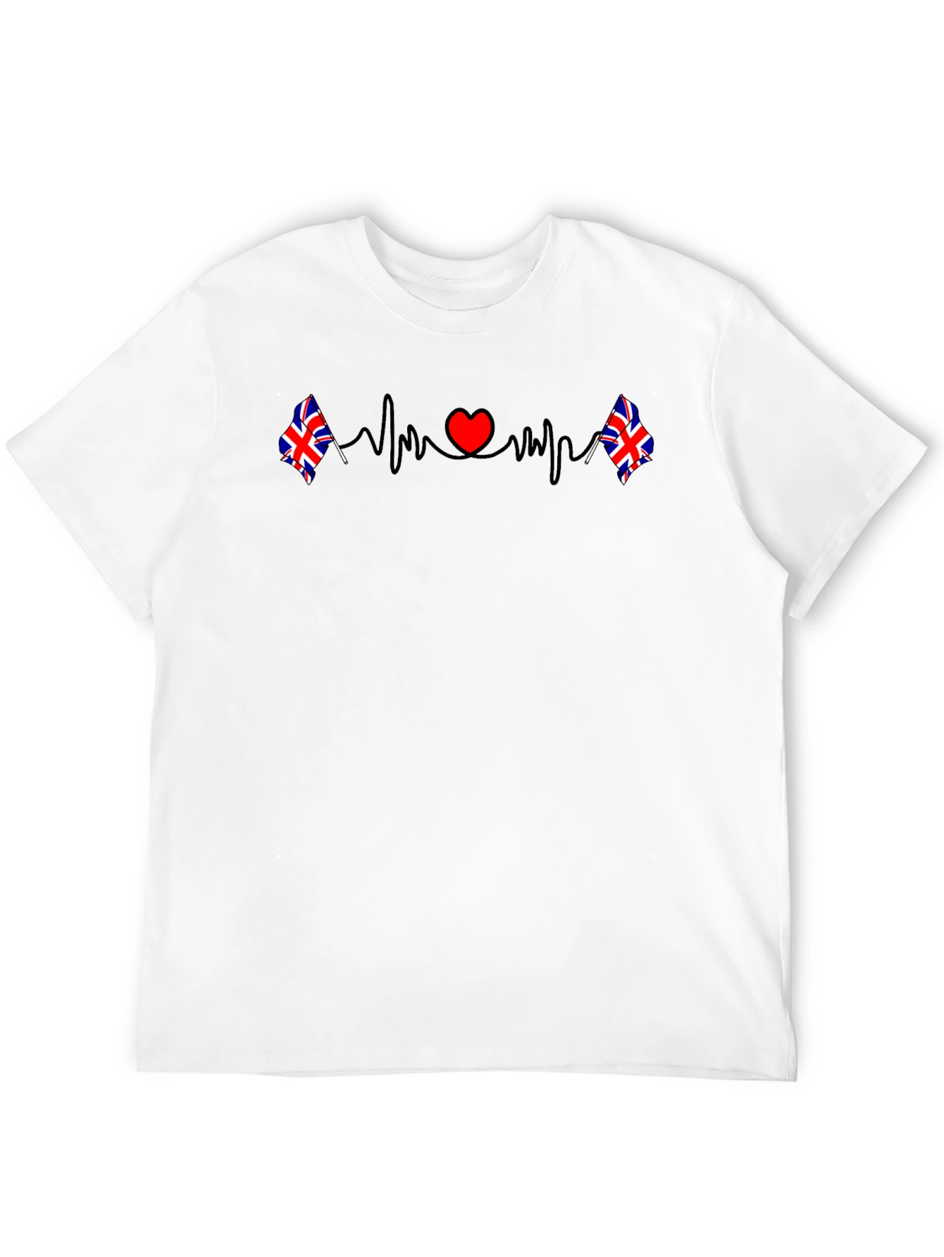 Union Jack Heartbeat T-Shirt - UK Pride