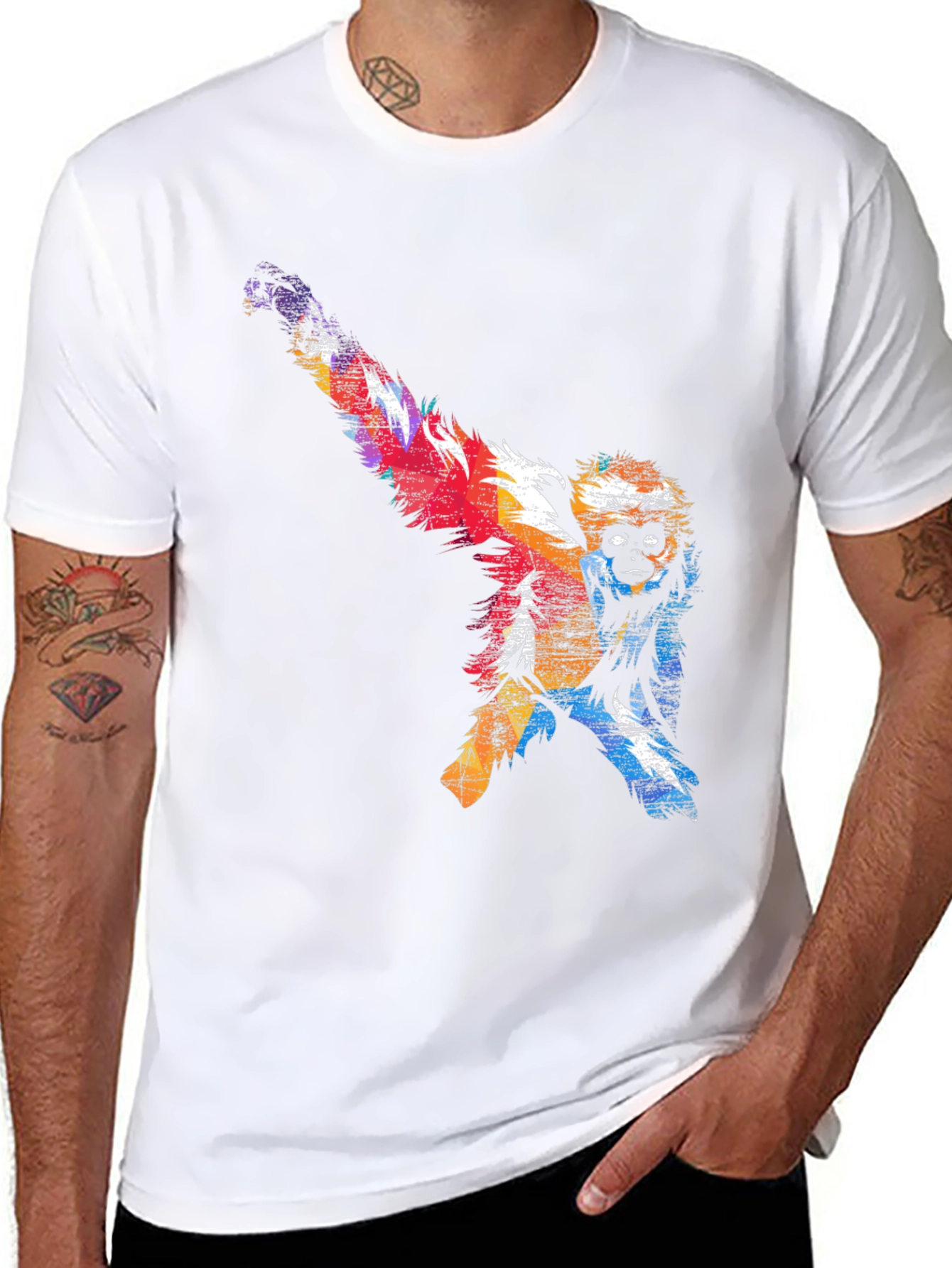 Colorful Monkey Graphic Tee