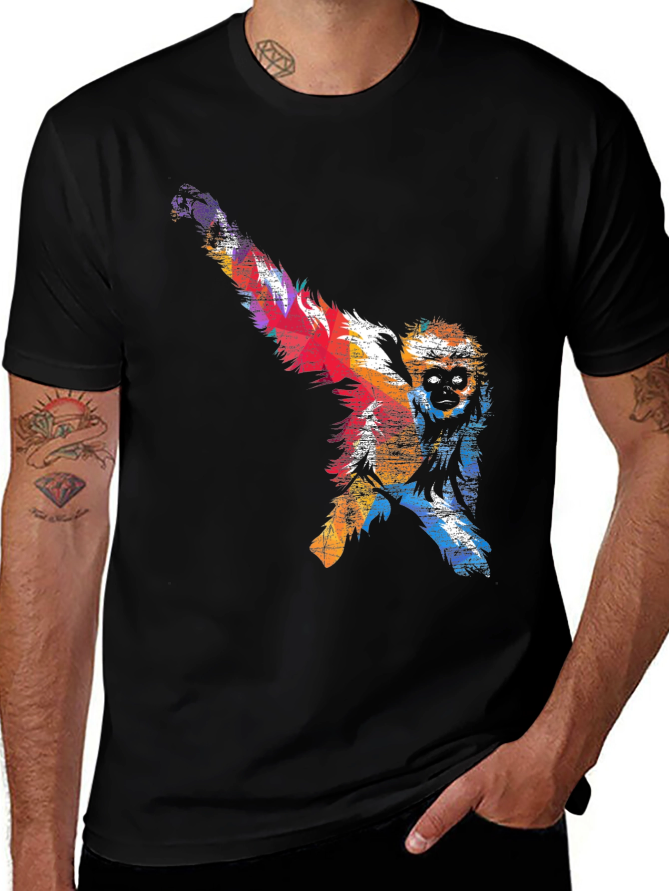 Colorful Monkey Graphic Tee