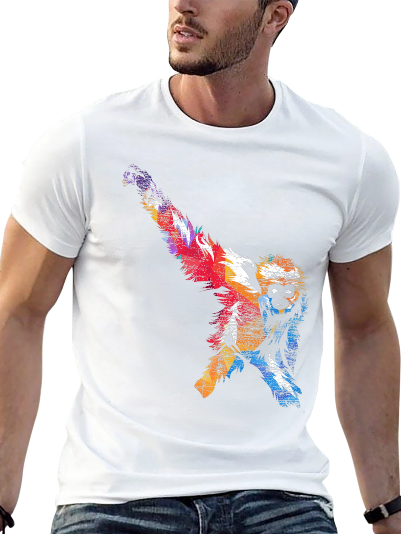 Colorful Monkey Graphic Tee