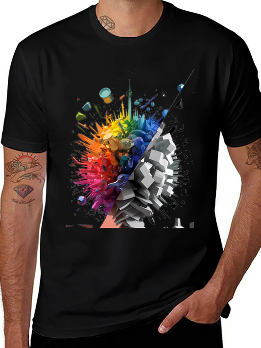 Abstract Color Splash Graphic Tee