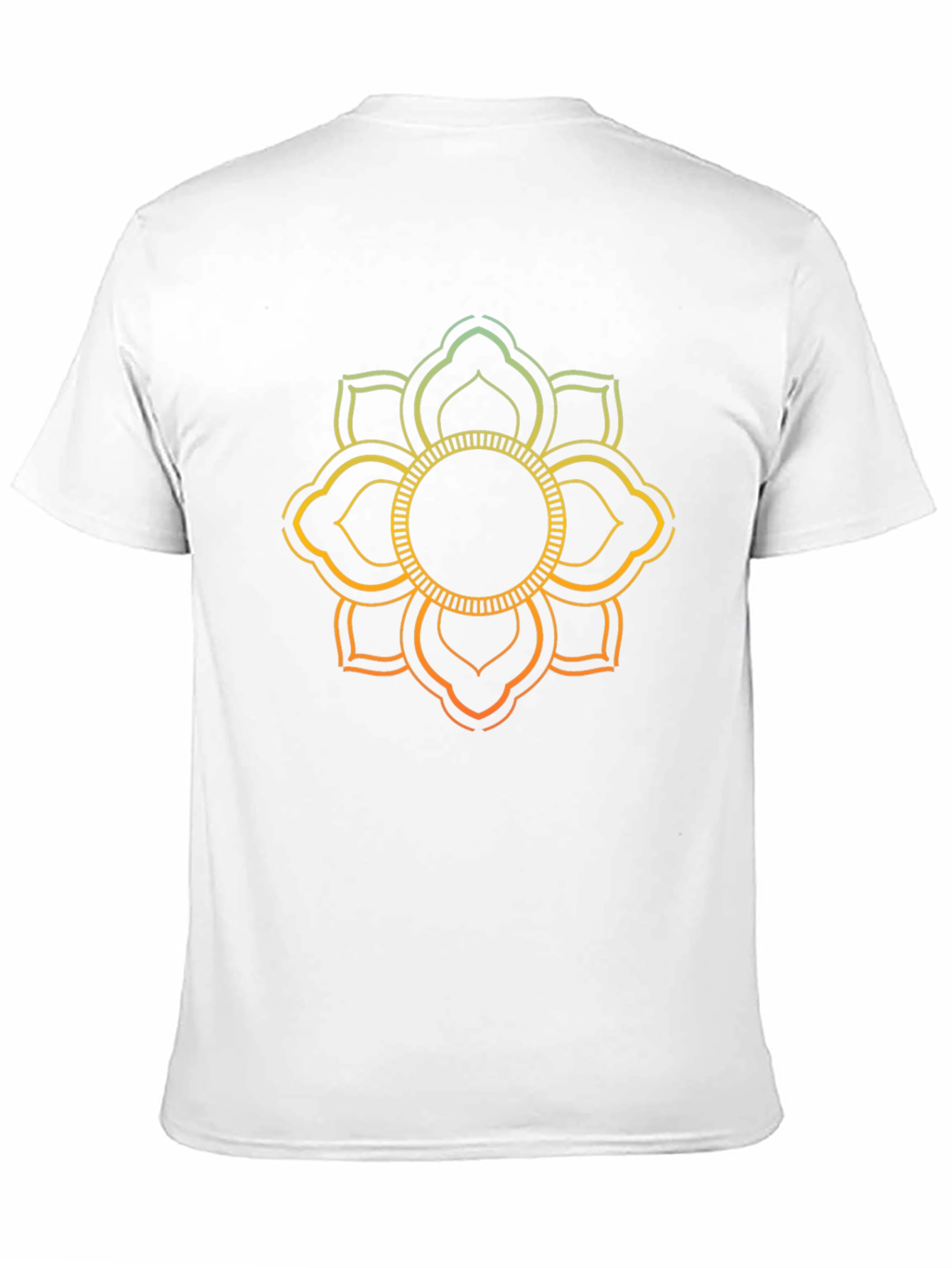 Lotus Mandala Graphic Print Black T-Shirt