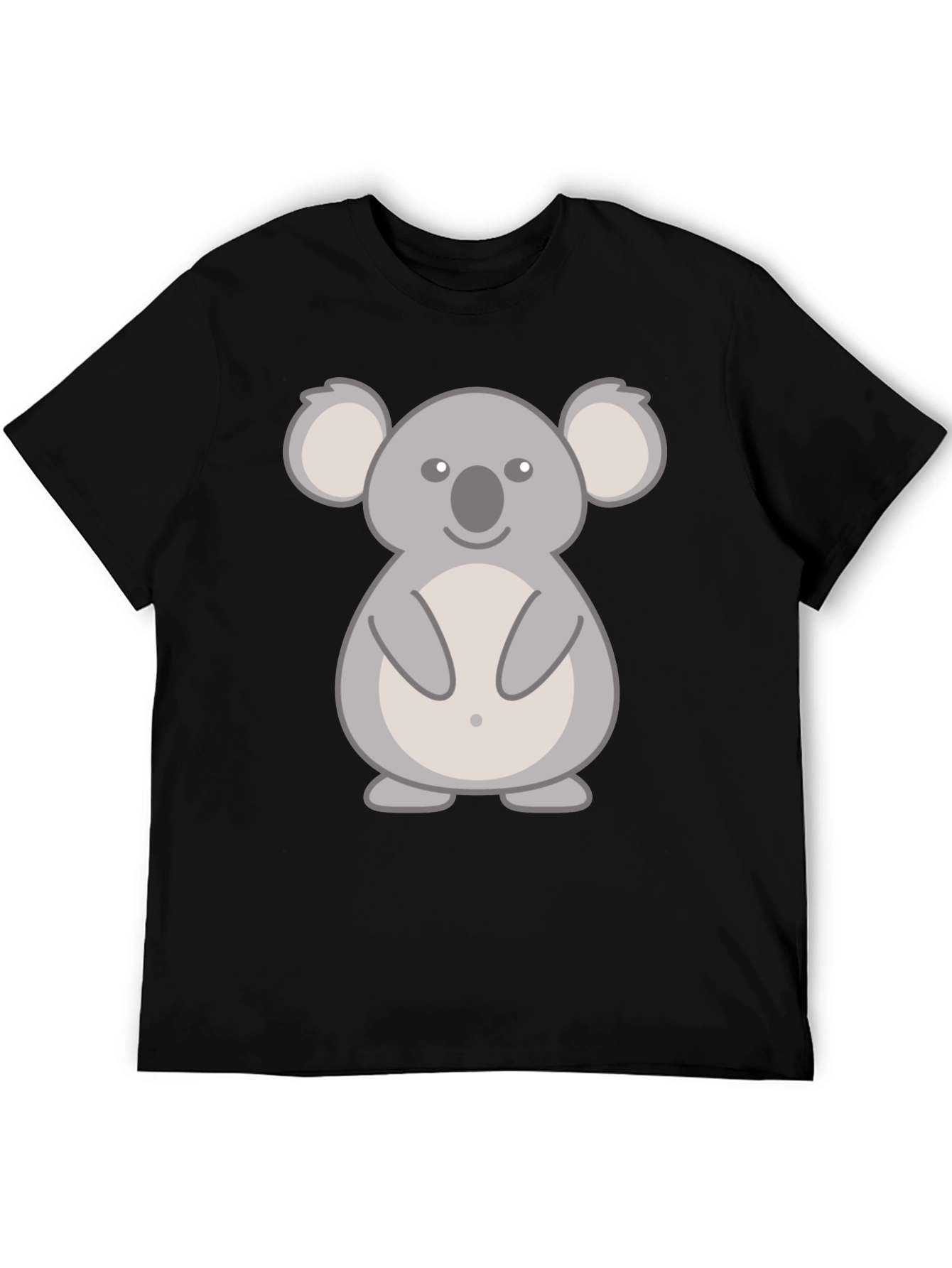 Cute Koala Graphic T-Shirt - Black Cotton Tee