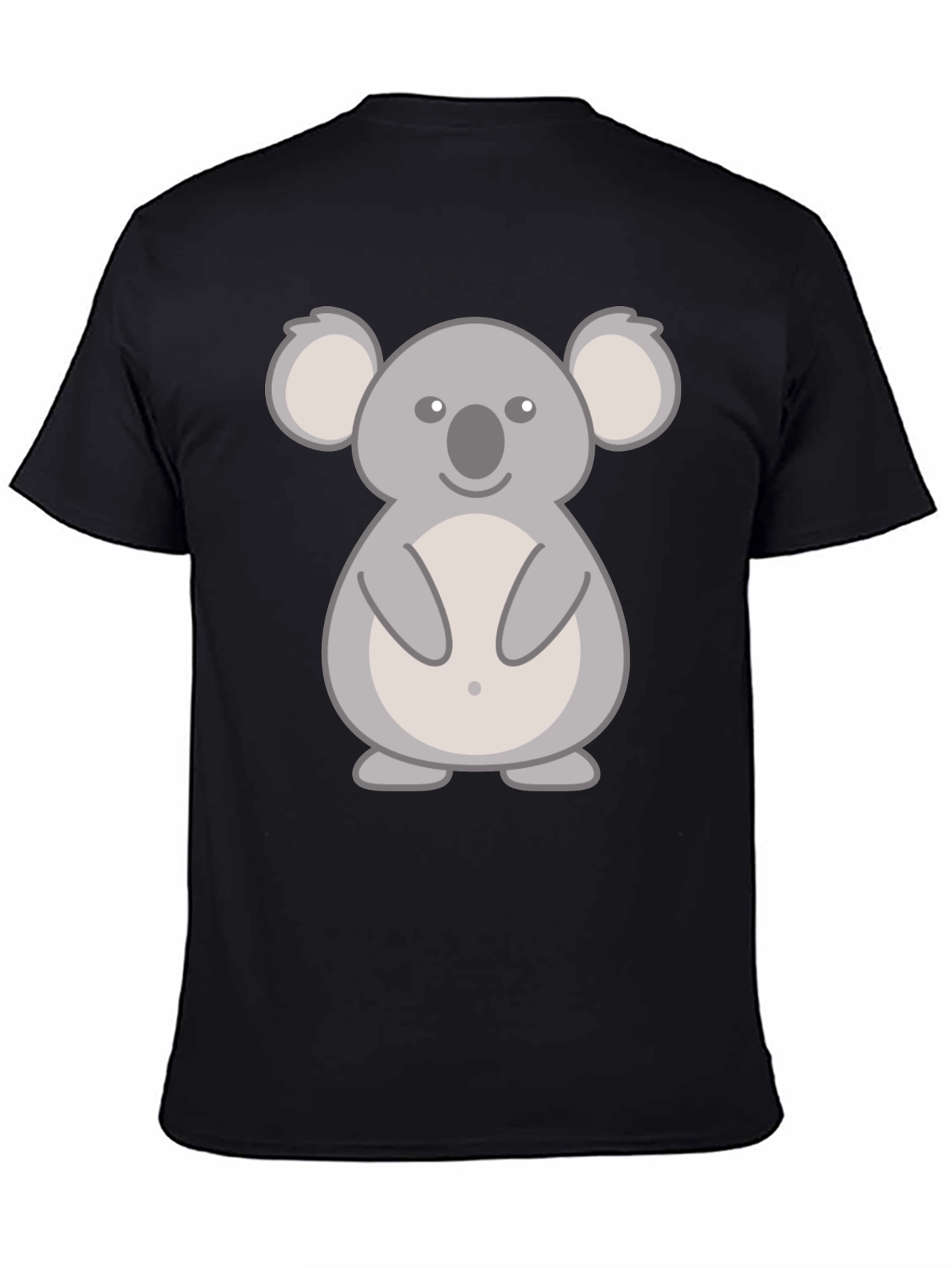 Cute Koala Graphic T-Shirt - Black Cotton Tee