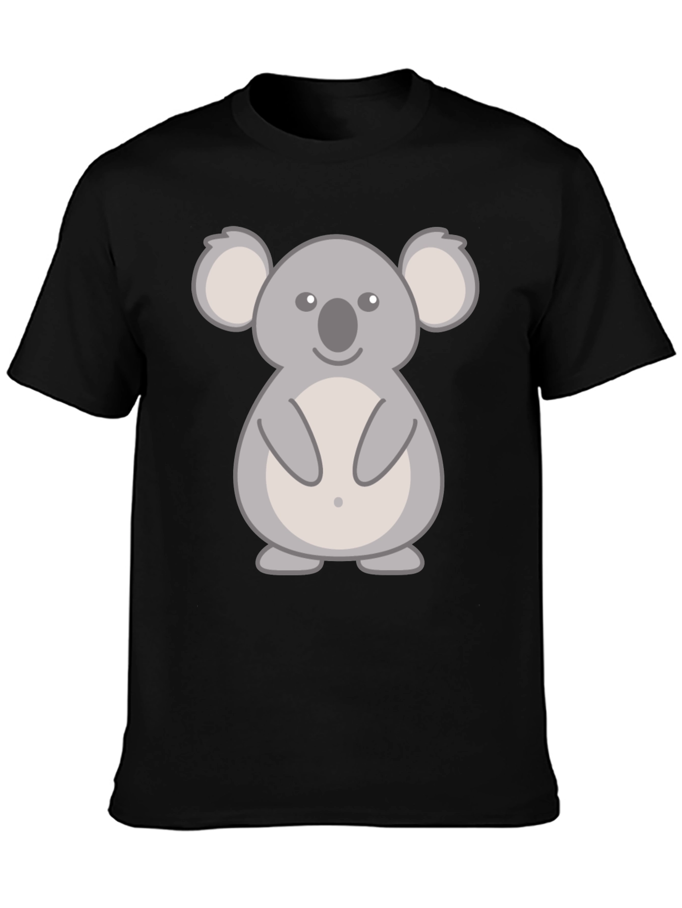 Cute Koala Graphic T-Shirt - Black Cotton Tee