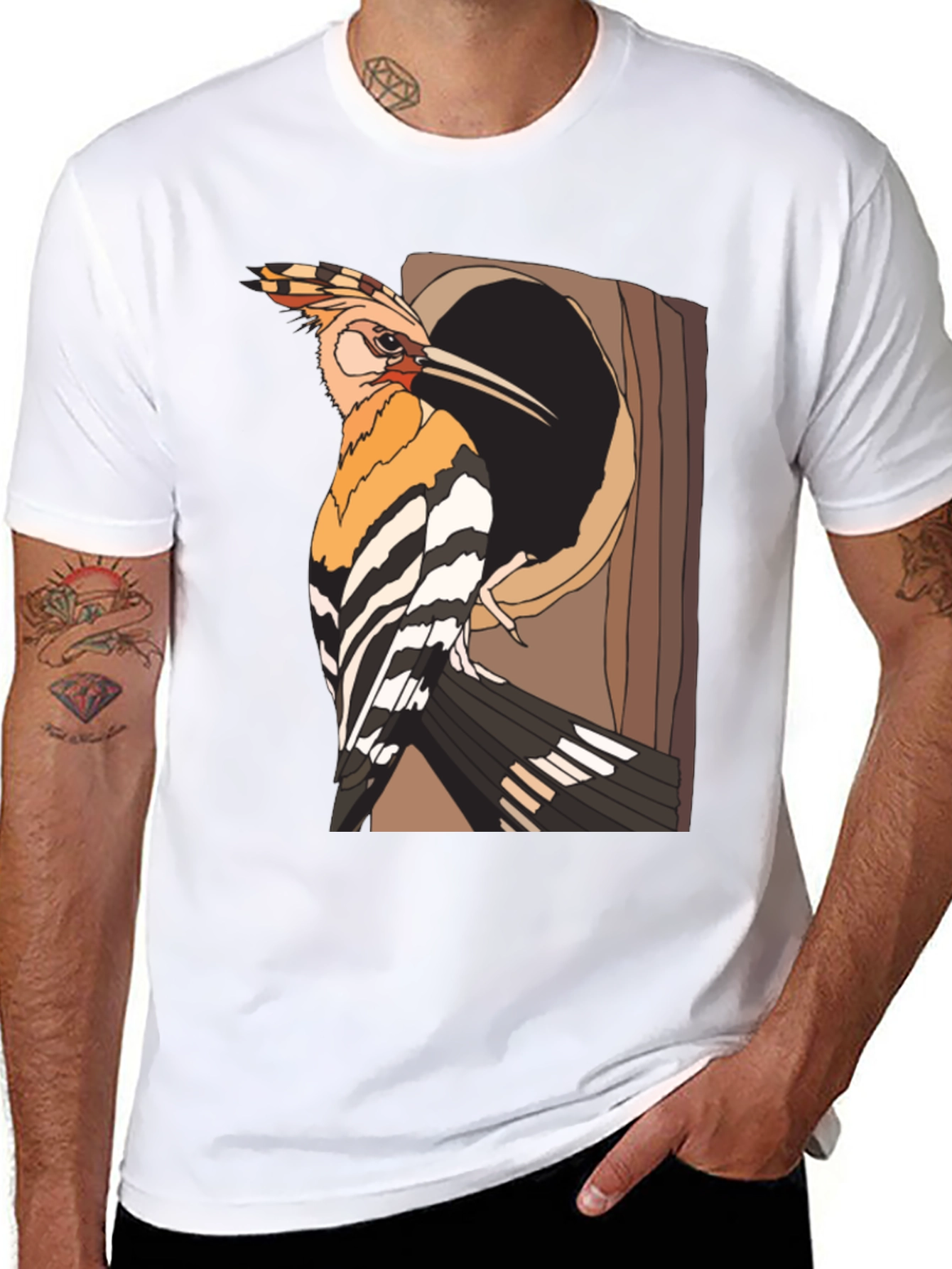 Hoopoe Bird Graphic Tee - Nature Lovers Shirt