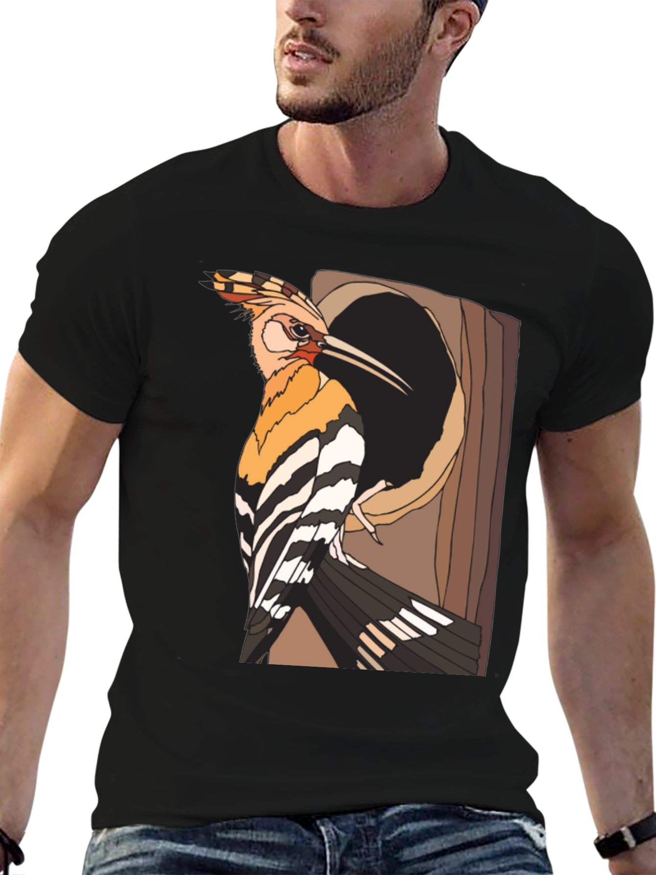 Hoopoe Bird Graphic Tee - Nature Lovers Shirt