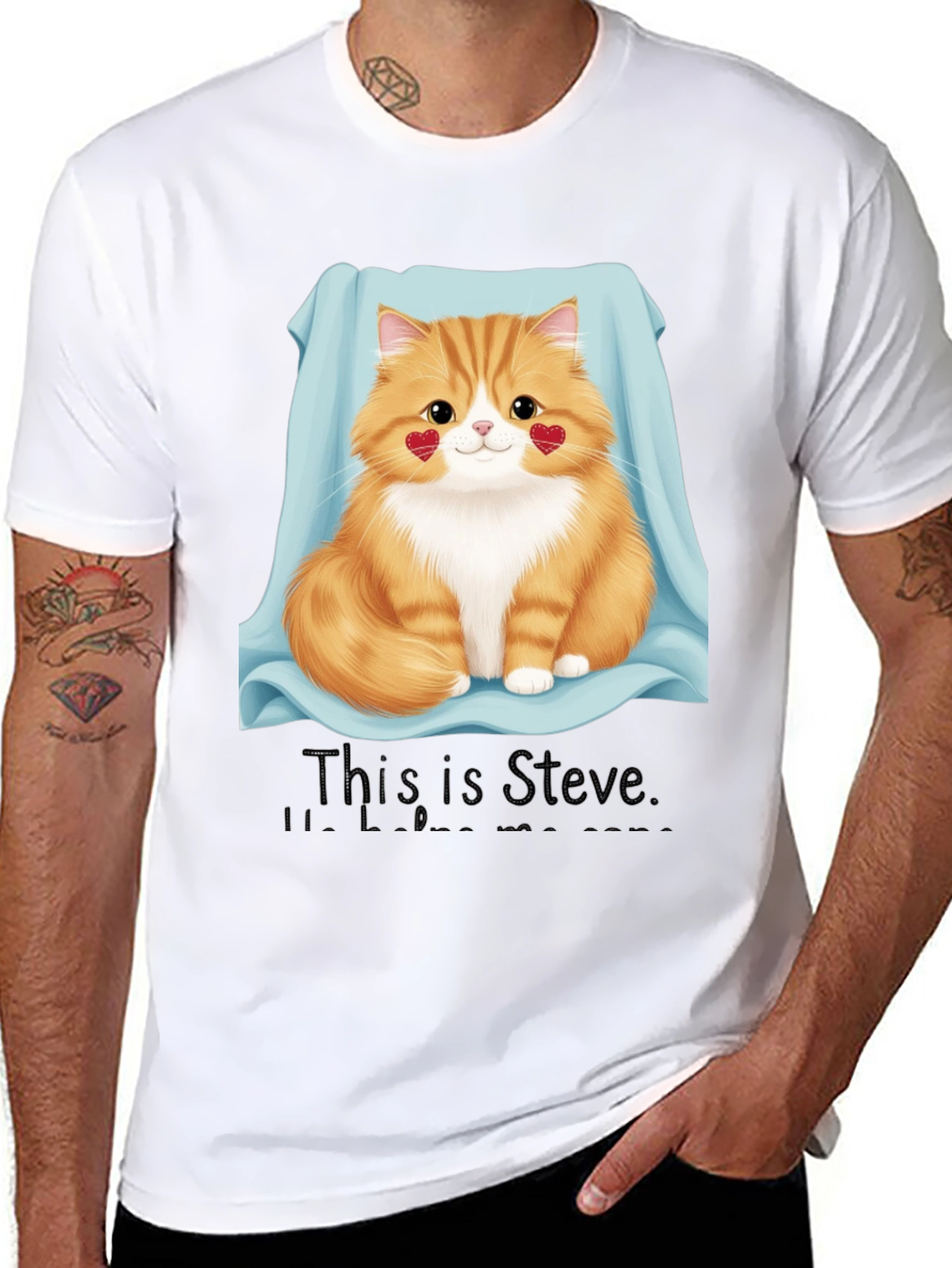 Cute Cat T-Shirt - This is Steve