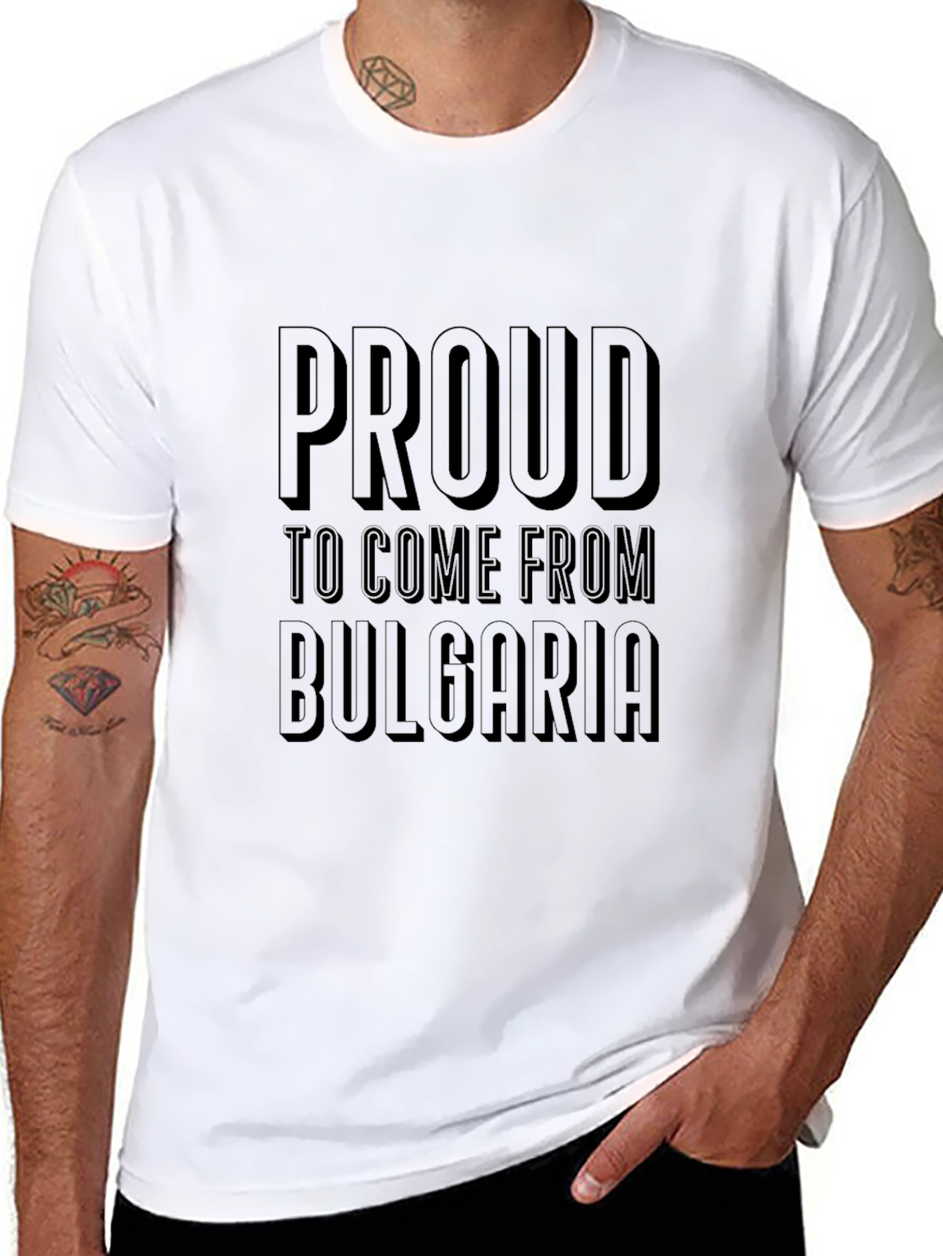 Proud to Come from Bulgaria Black T-Shirt