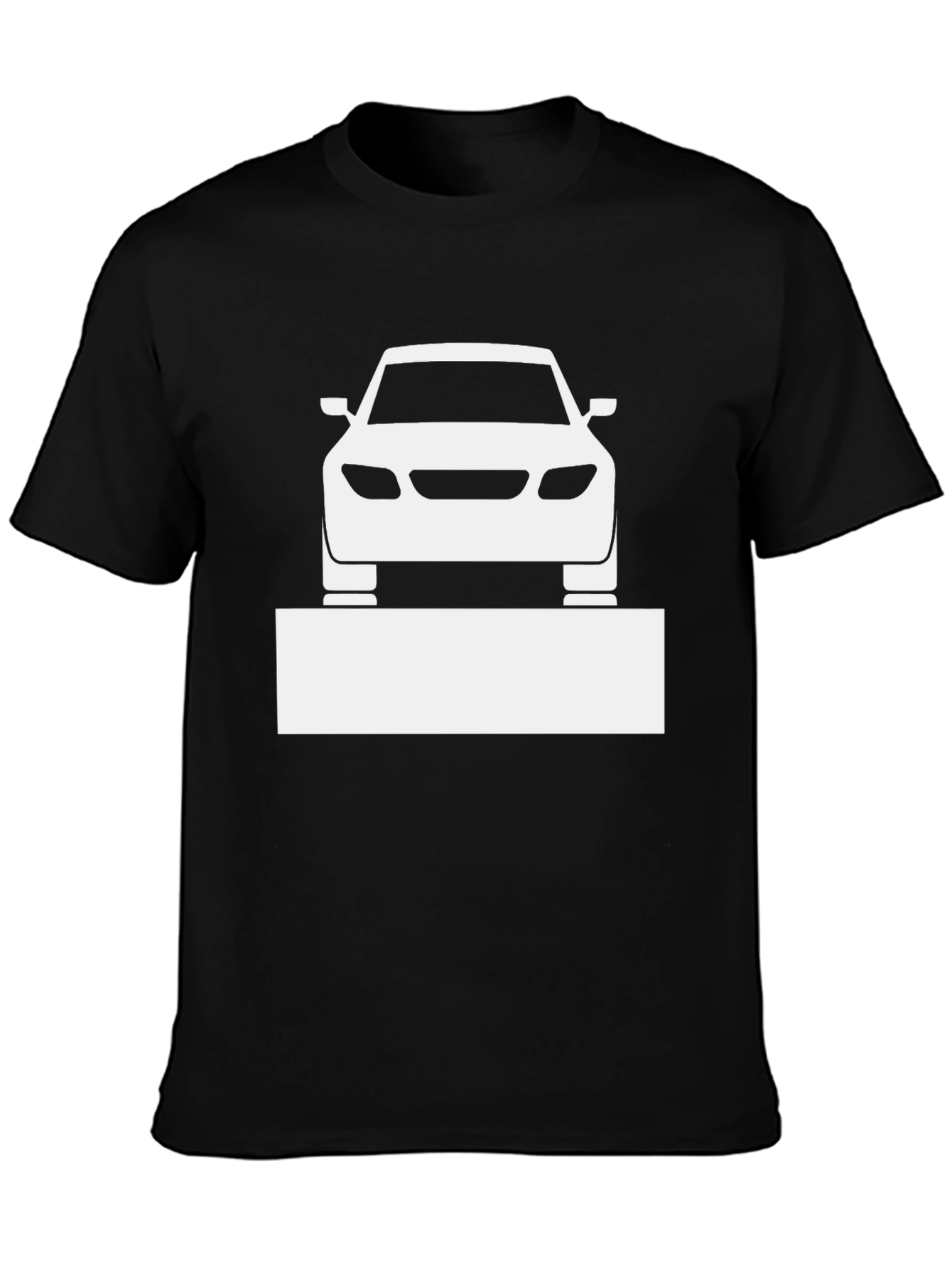 Car Graphic Tee - Black Cotton Blend