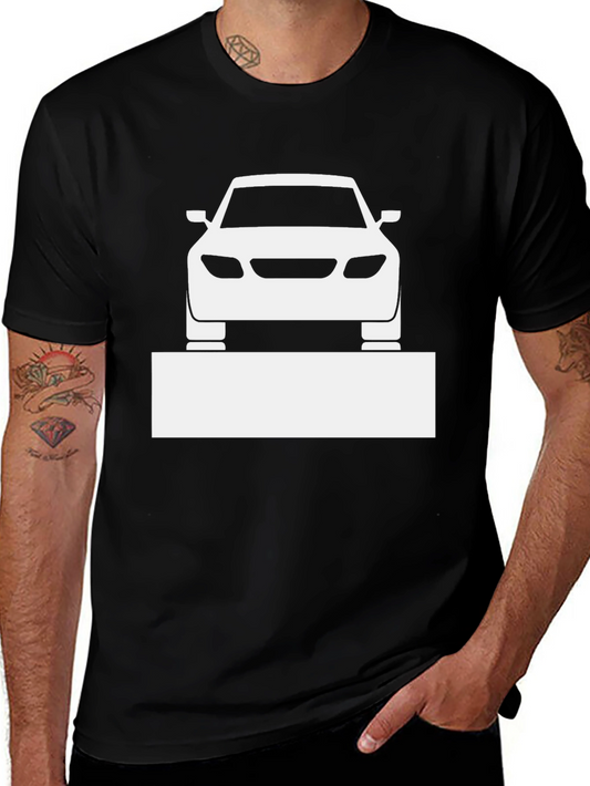 Car Graphic Tee - Black Cotton Blend