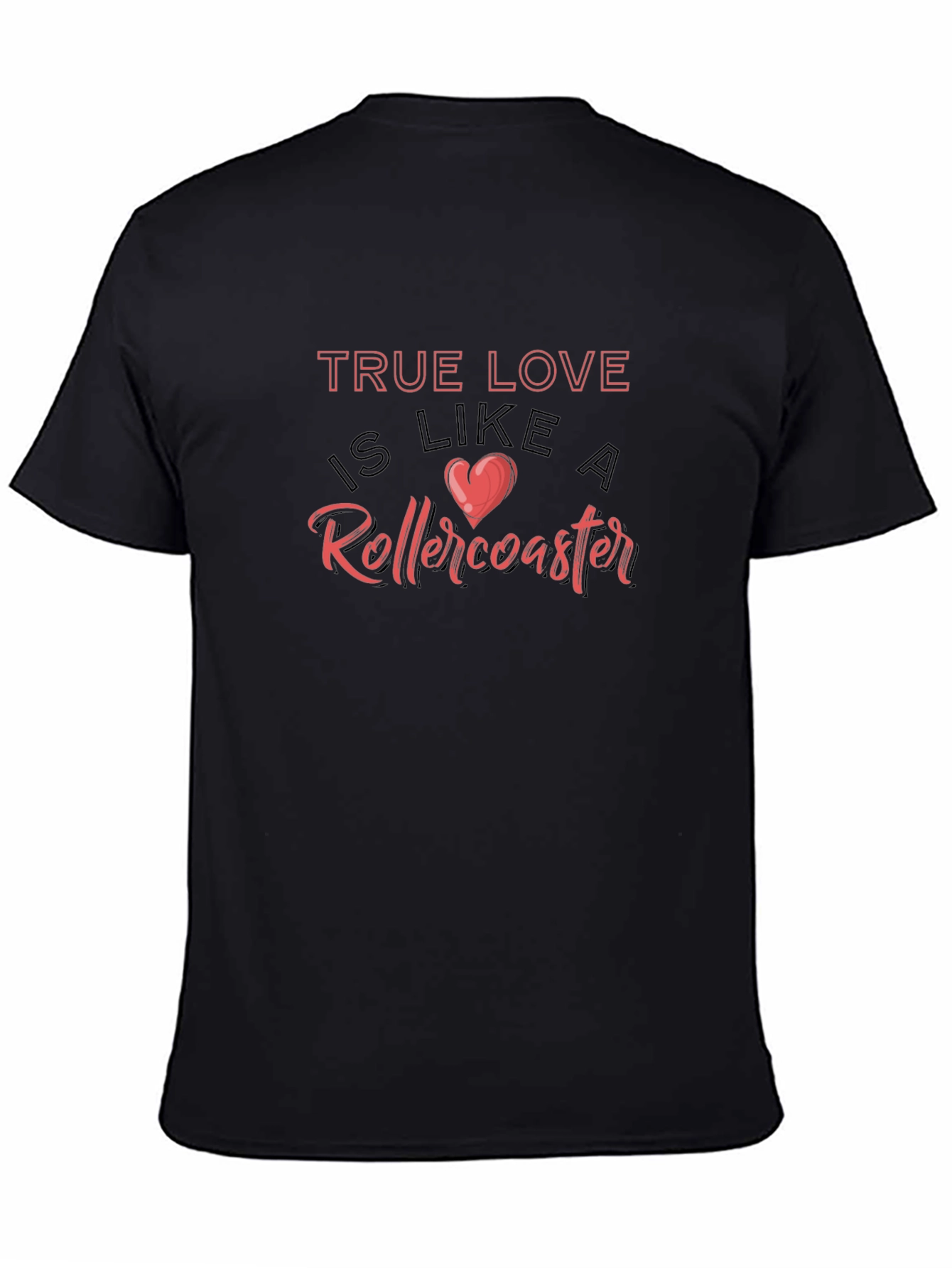 True Love Rollercoaster Graphic Tee - Black