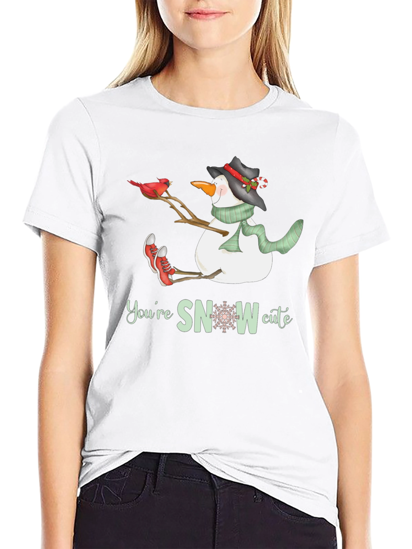 Cute Snowman Graphic Tee