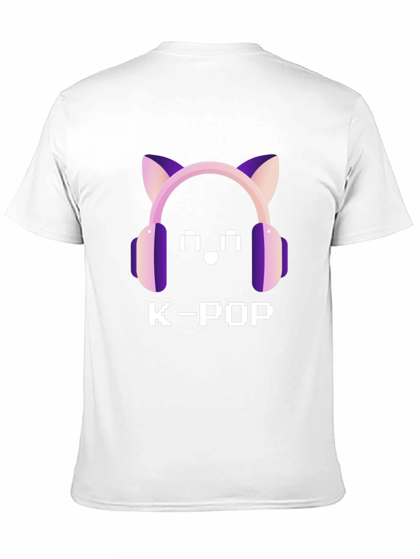 K-Pop Pixel Cat Headphone T-Shirt