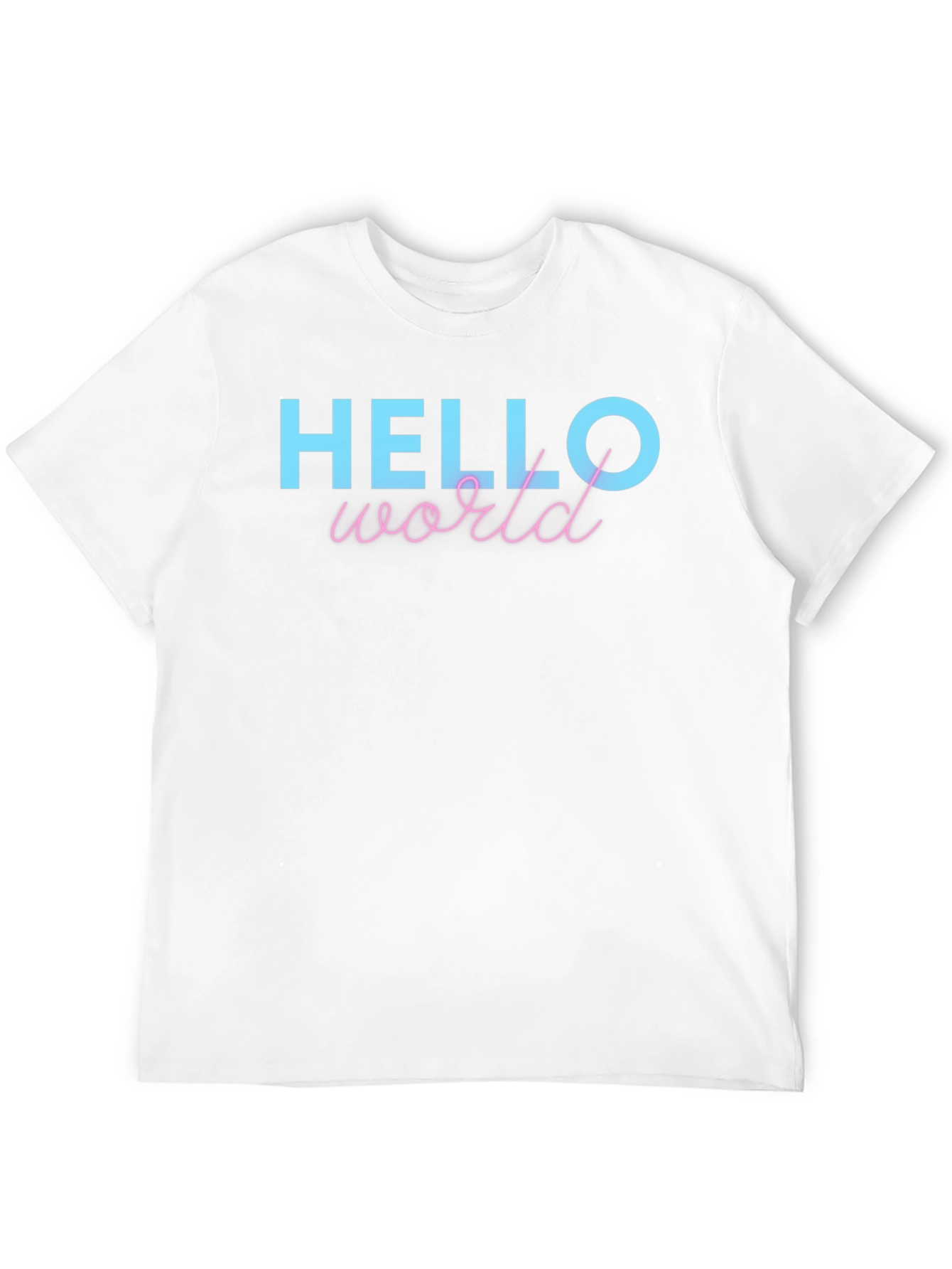 Hello World Graphic Tee - Trendy Casual T-Shirt