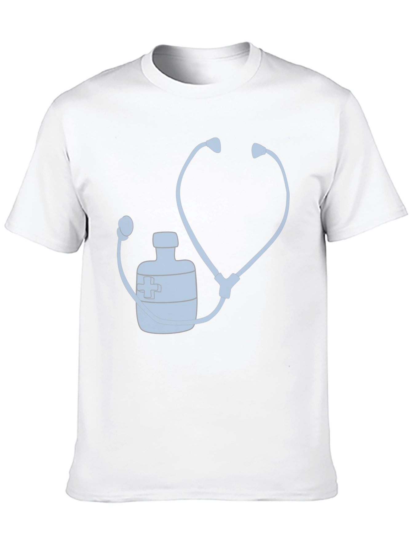 Doctor Stethoscope Medicine Bottle Graphic T-Shirt