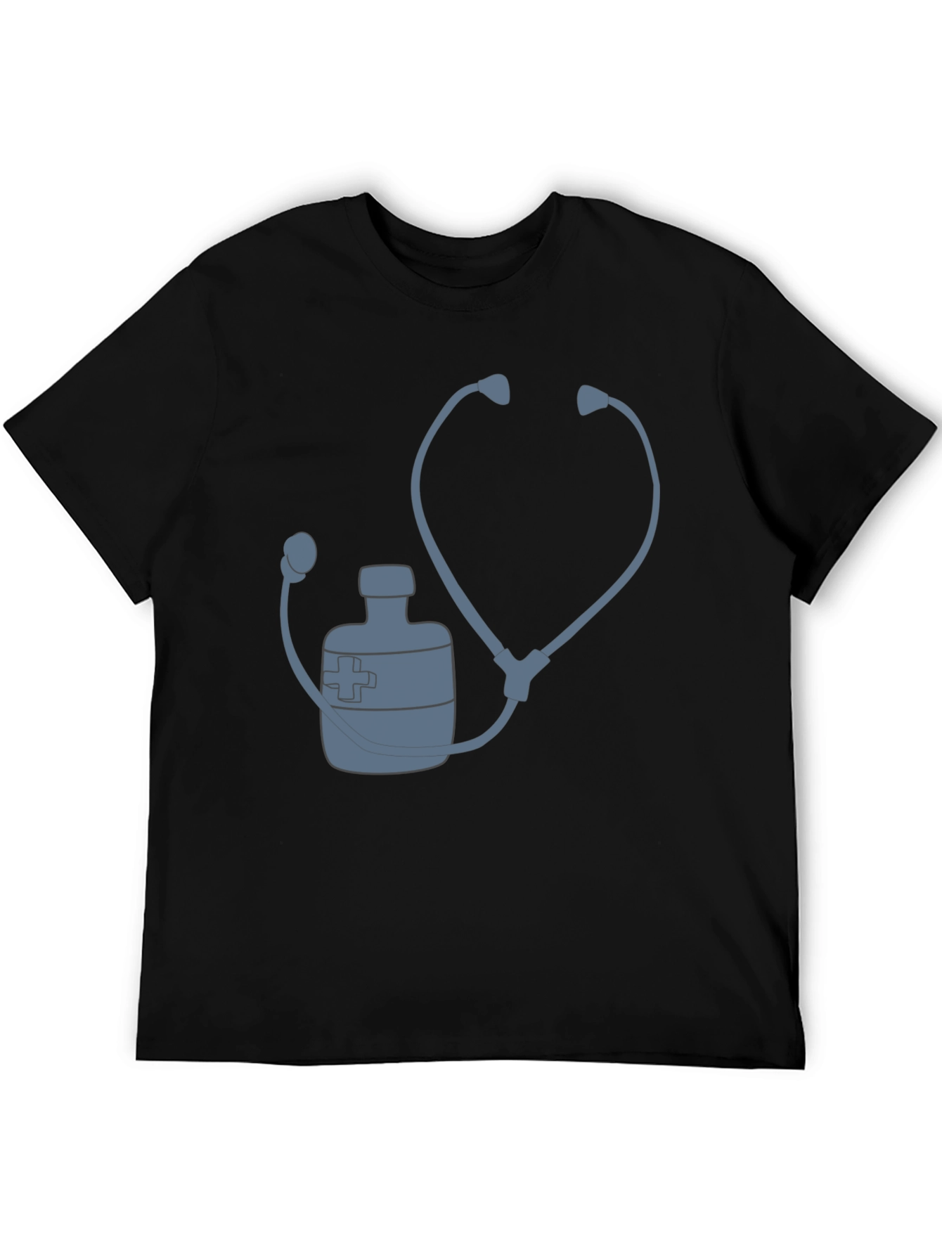 Doctor Stethoscope Medicine Bottle Graphic T-Shirt