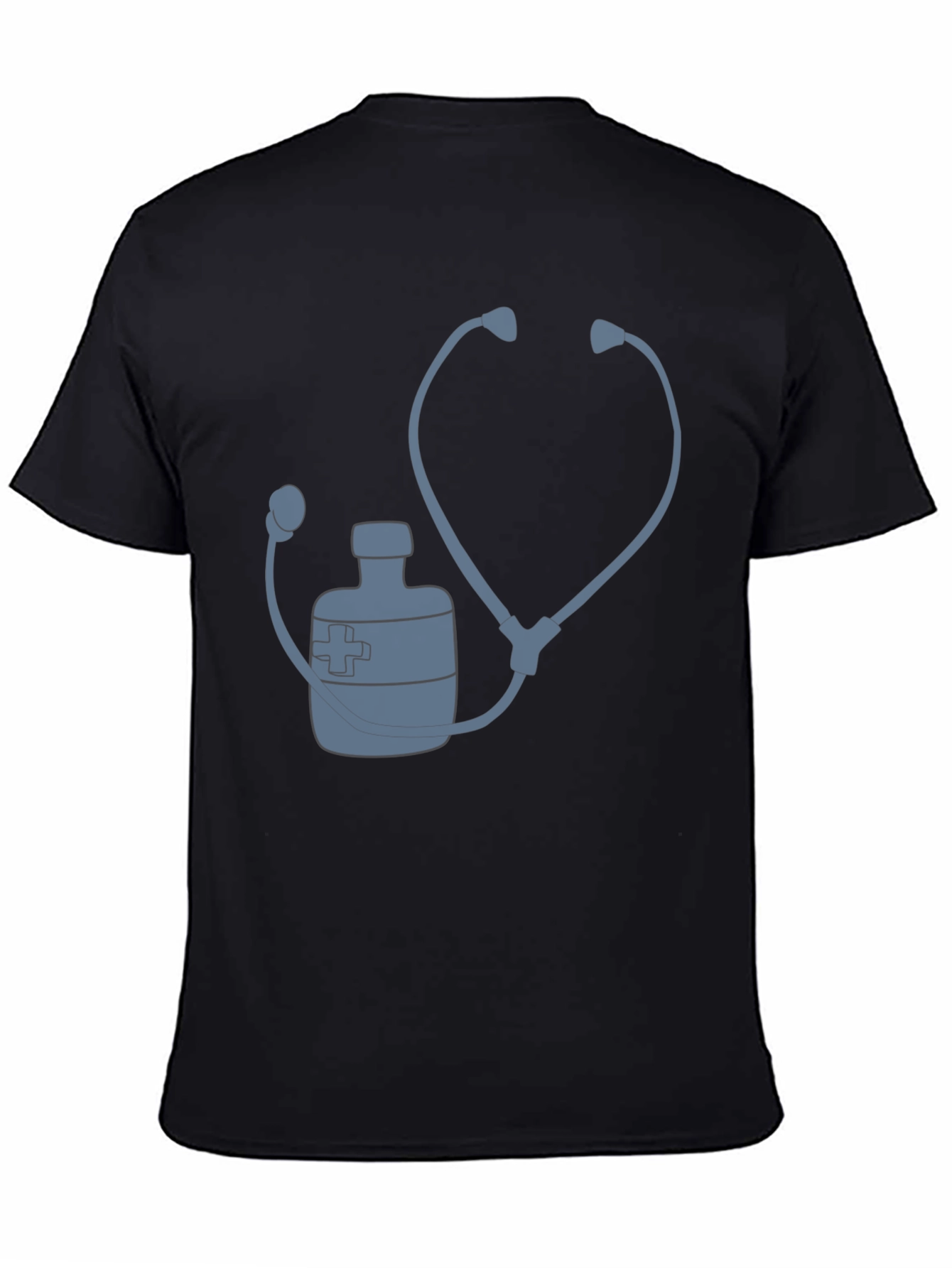 Doctor Stethoscope Medicine Bottle Graphic T-Shirt