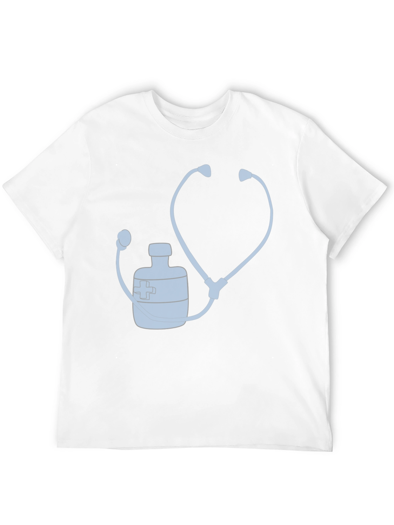 Doctor Stethoscope Medicine Bottle Graphic T-Shirt