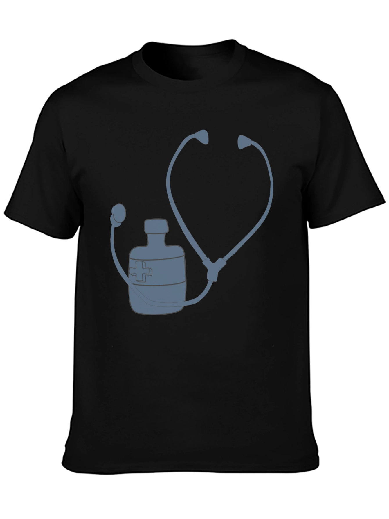 Doctor Stethoscope Medicine Bottle Graphic T-Shirt