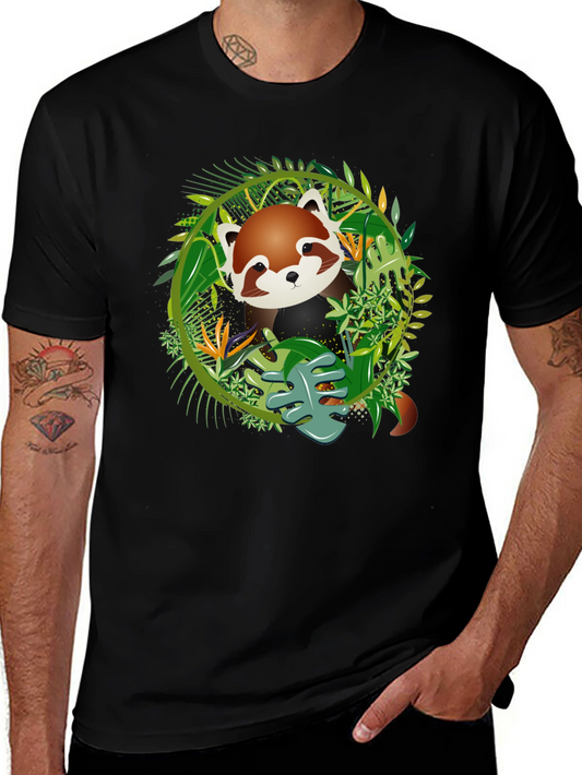 Red Panda Jungle Tee - Mens Graphic T-Shirt