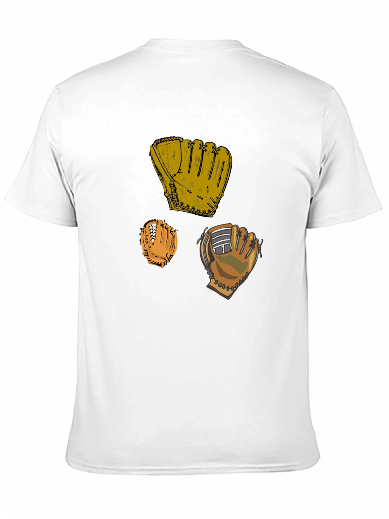 Baseball Glove Graphic Black T-Shirt