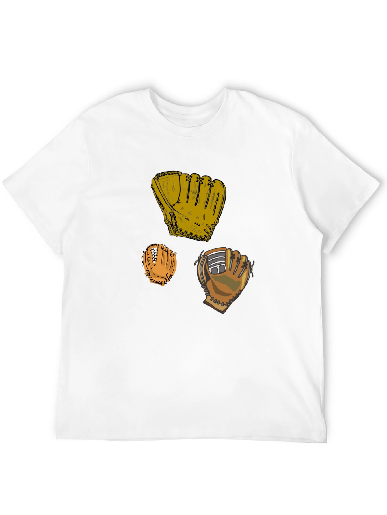 Baseball Glove Graphic Black T-Shirt
