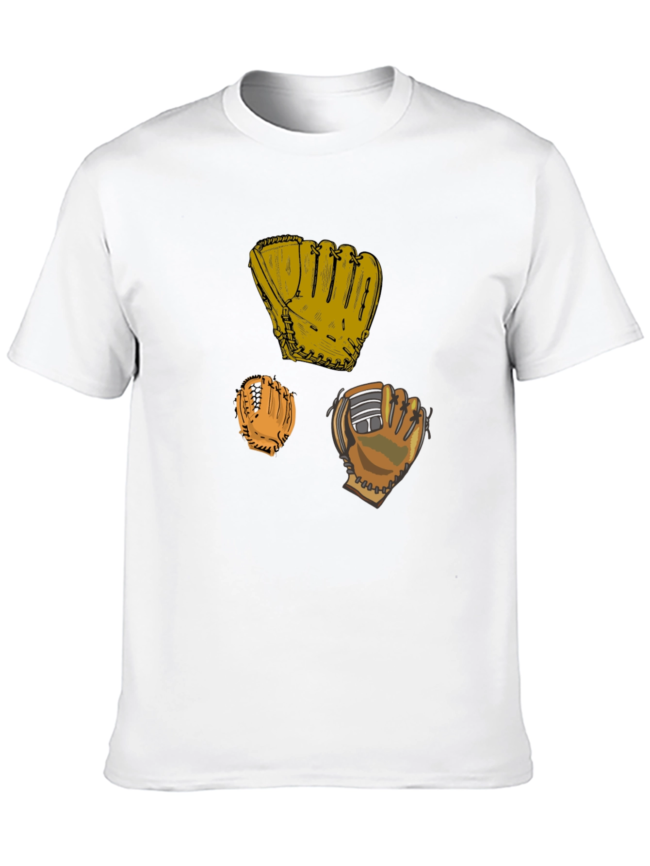 Baseball Glove Graphic Black T-Shirt