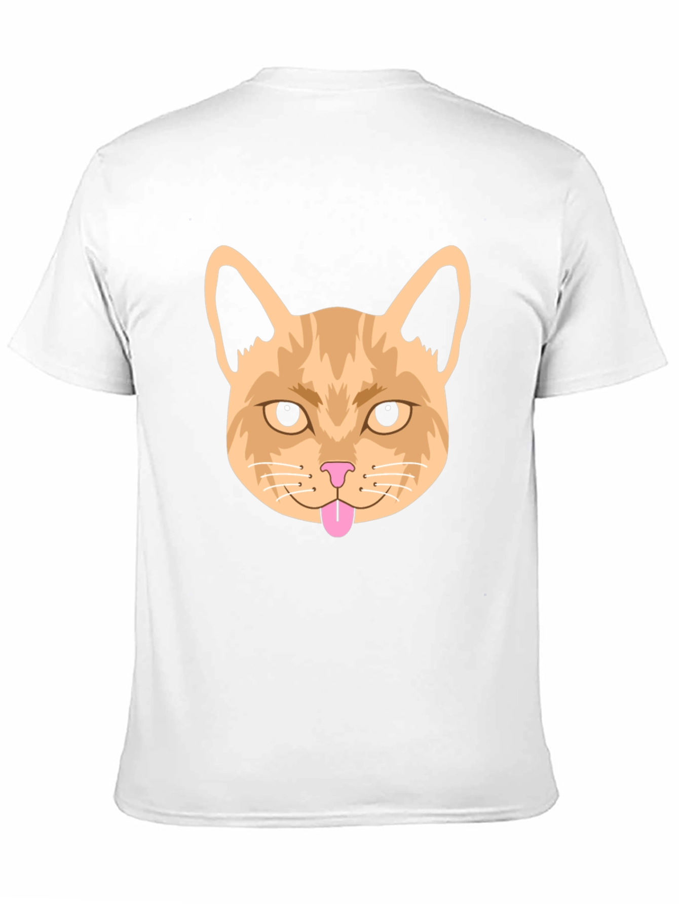Funny Cat Face Graphic Tee - Black