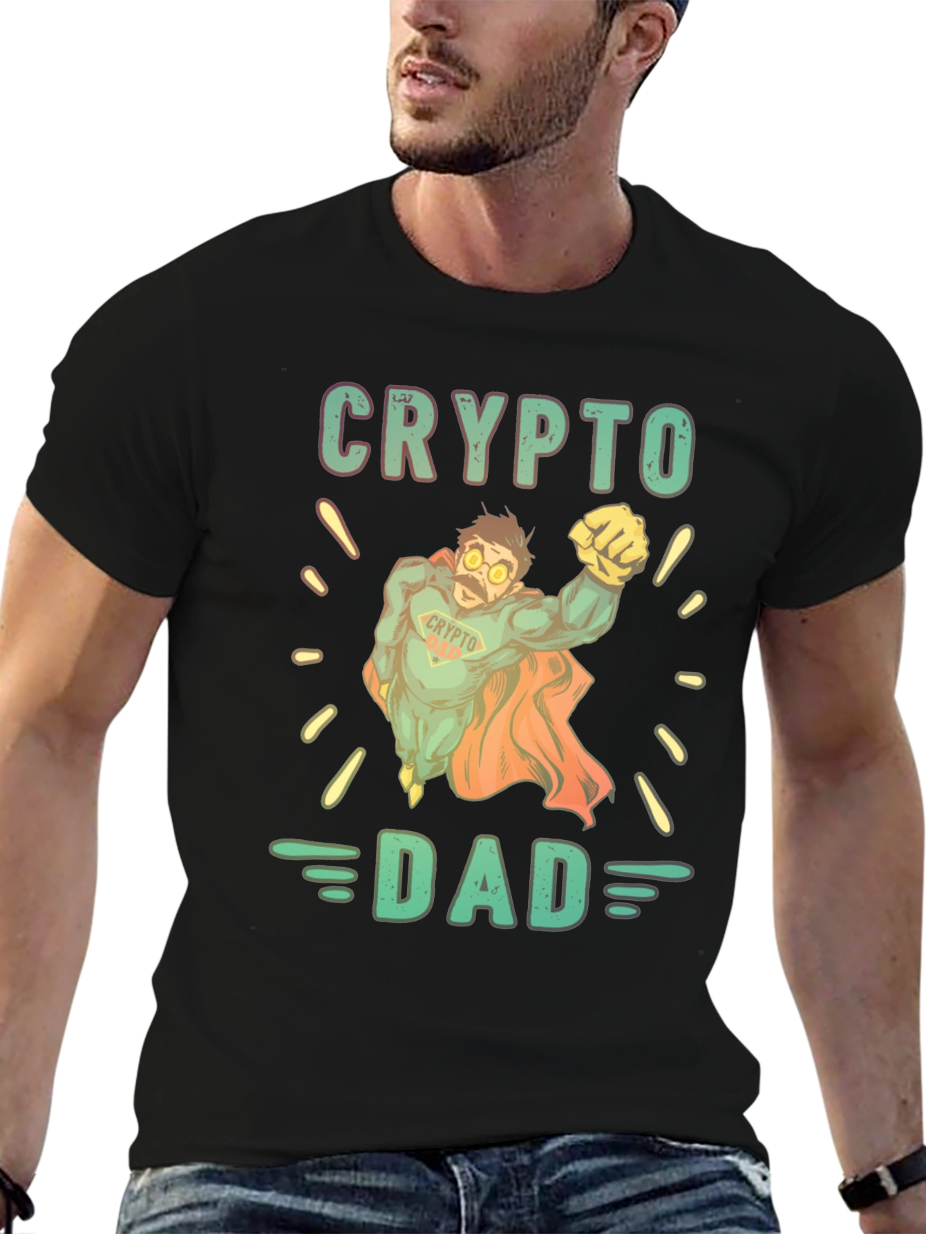 Crypto Dad Graphic Tee - Super Dad Shirt