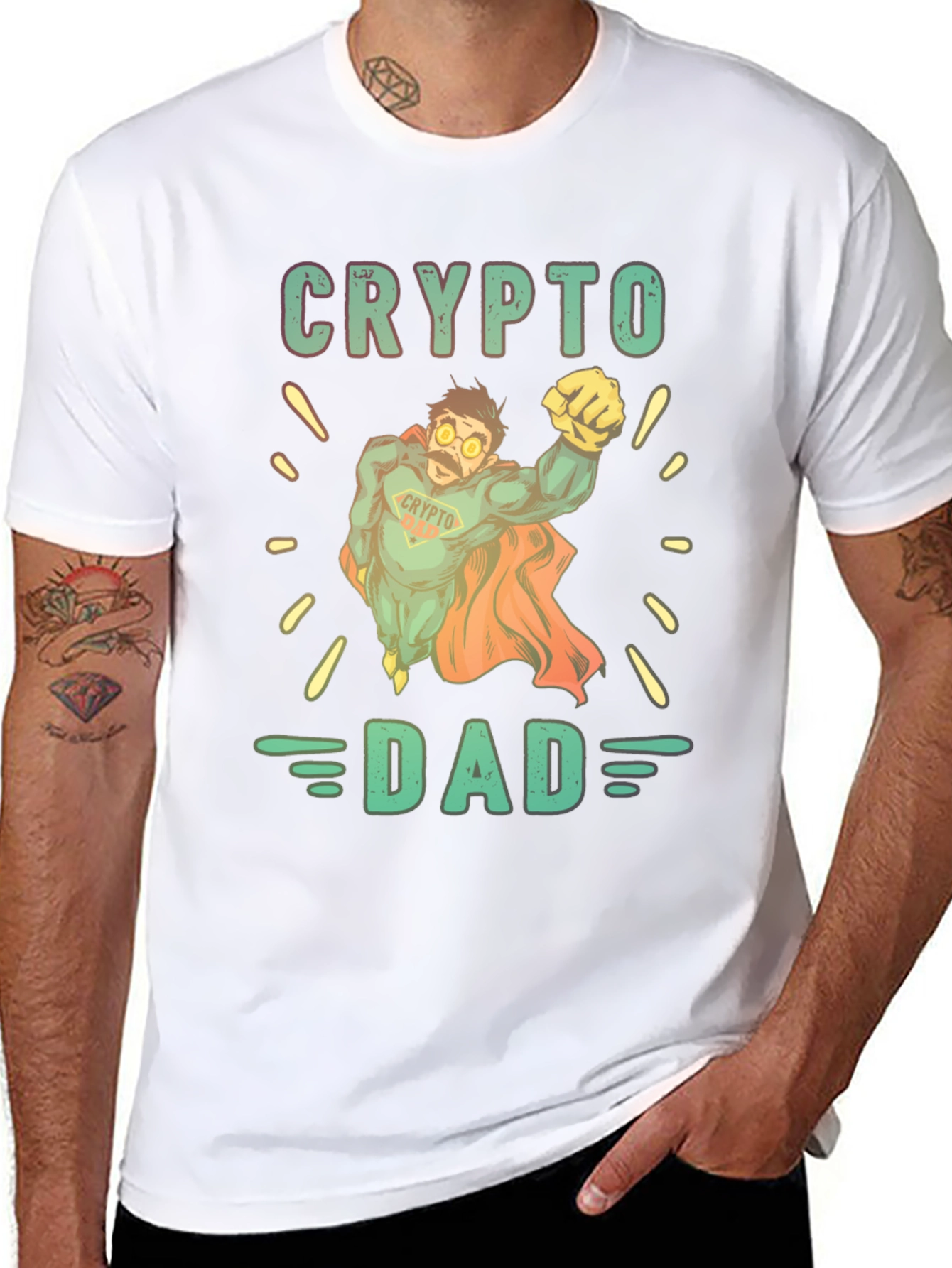 Crypto Dad Graphic Tee - Super Dad Shirt