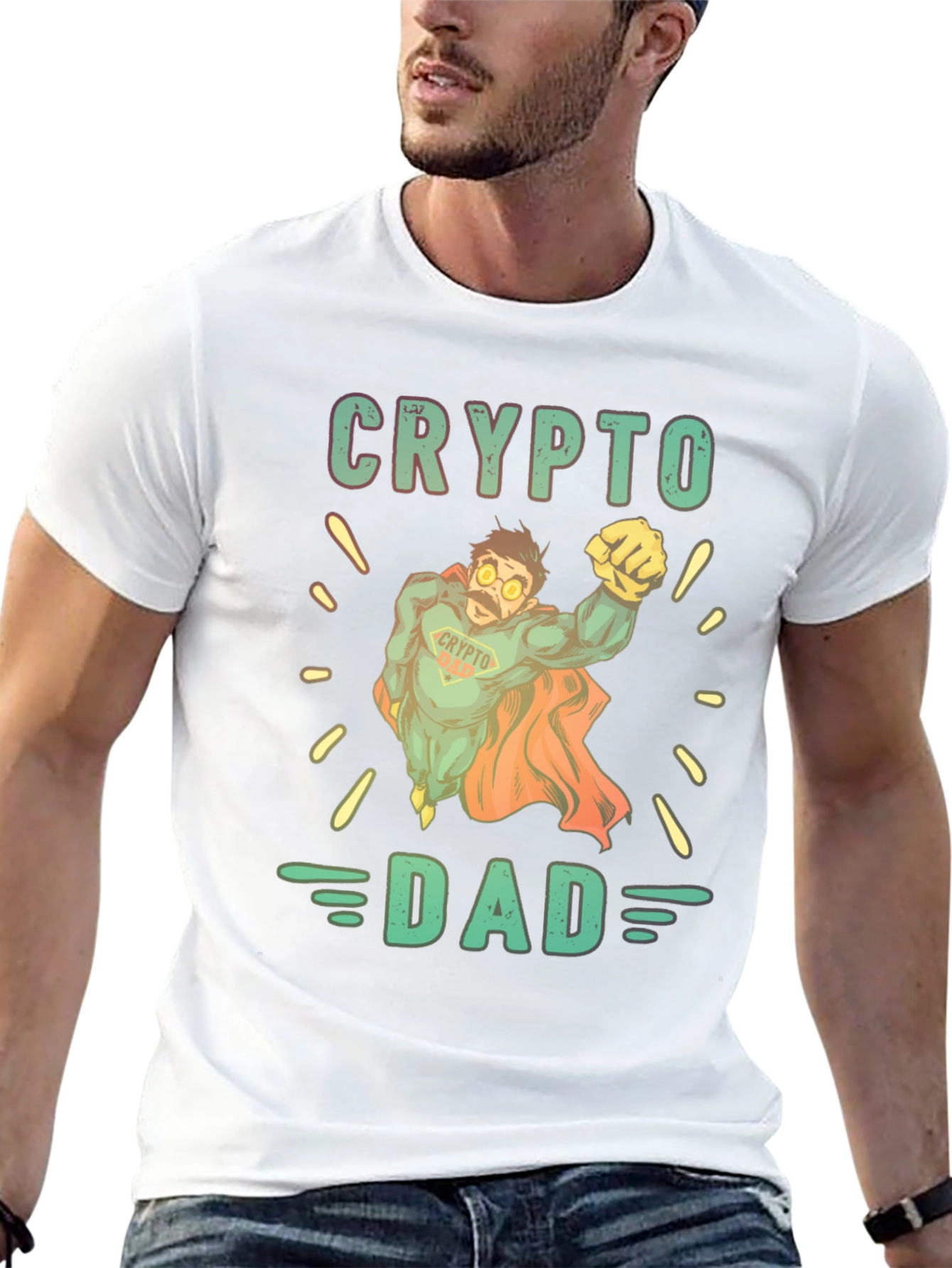 Crypto Dad Graphic Tee - Super Dad Shirt
