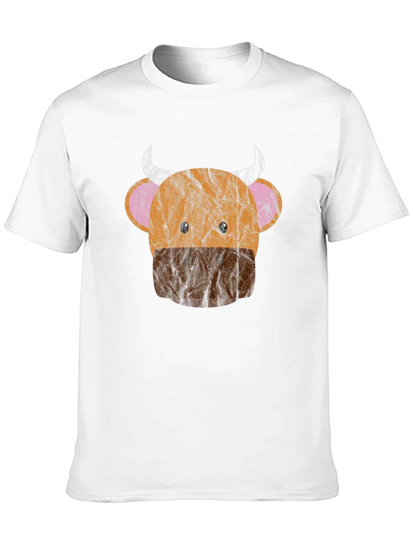Funny Cow Face Graphic T-Shirt