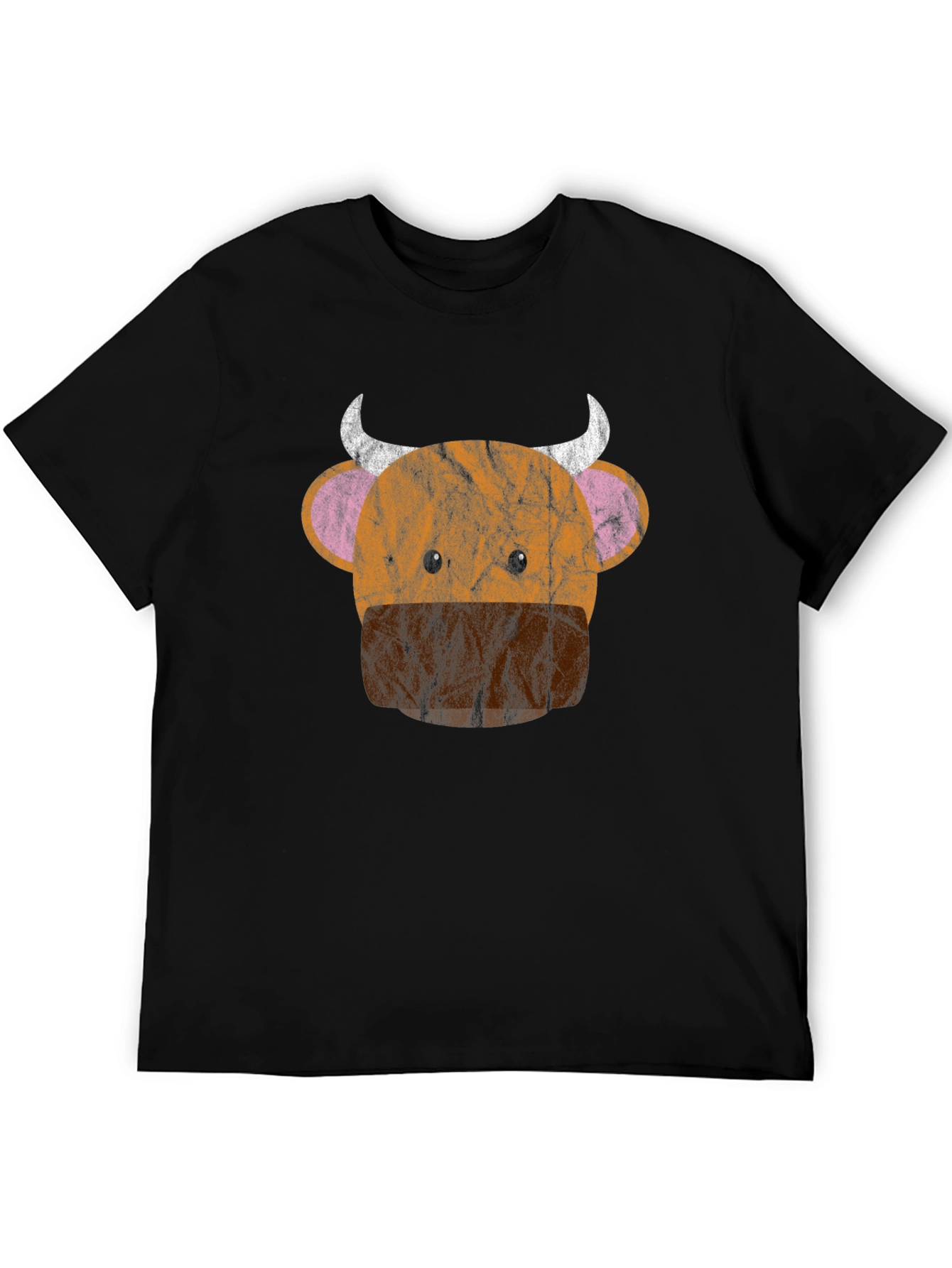 Funny Cow Face Graphic T-Shirt