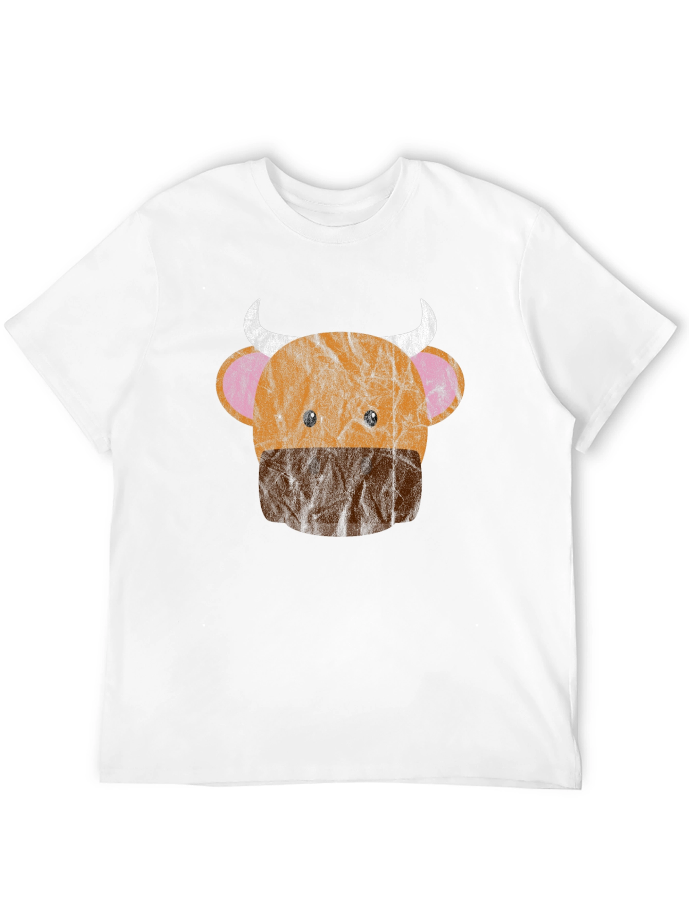 Funny Cow Face Graphic T-Shirt