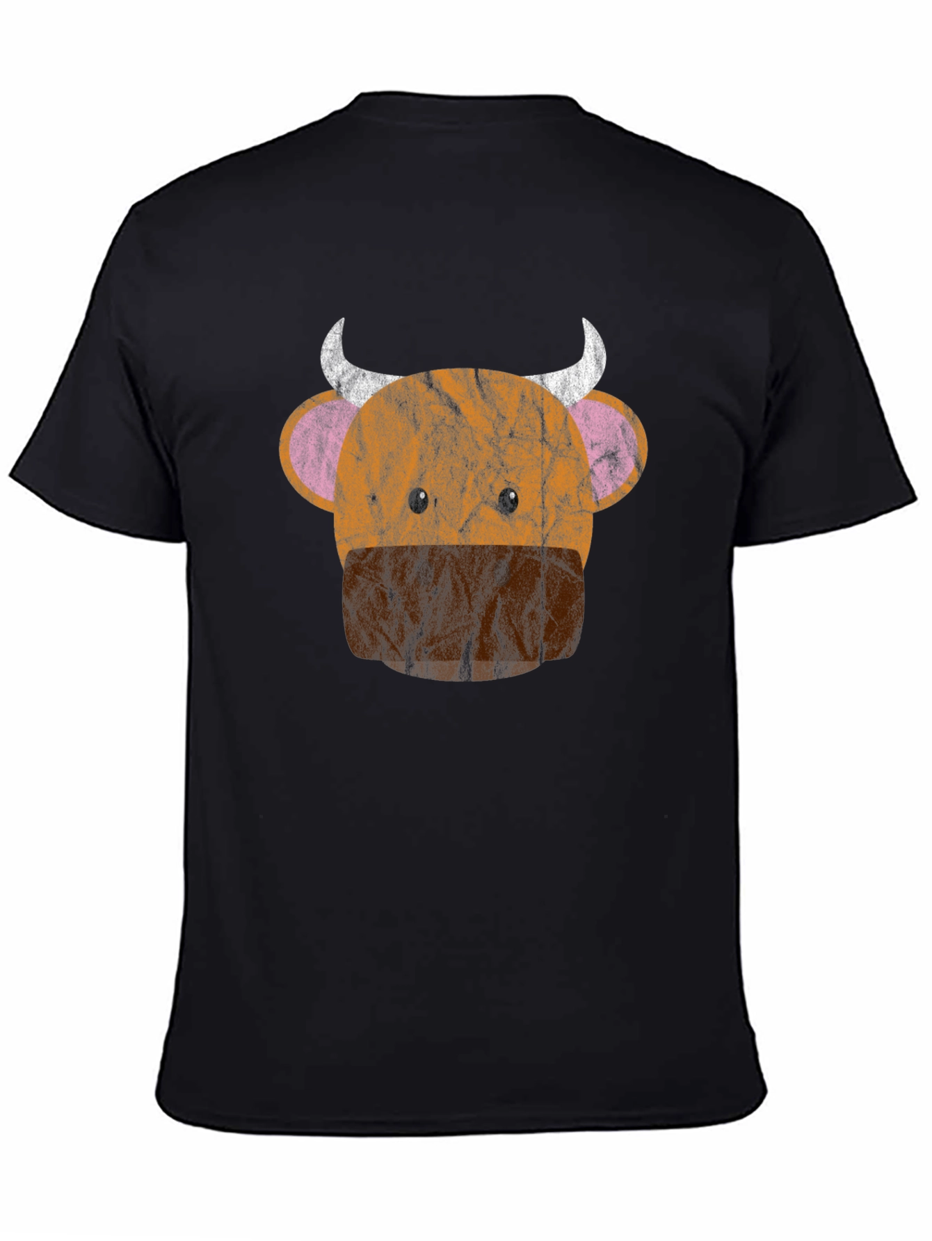 Funny Cow Face Graphic T-Shirt