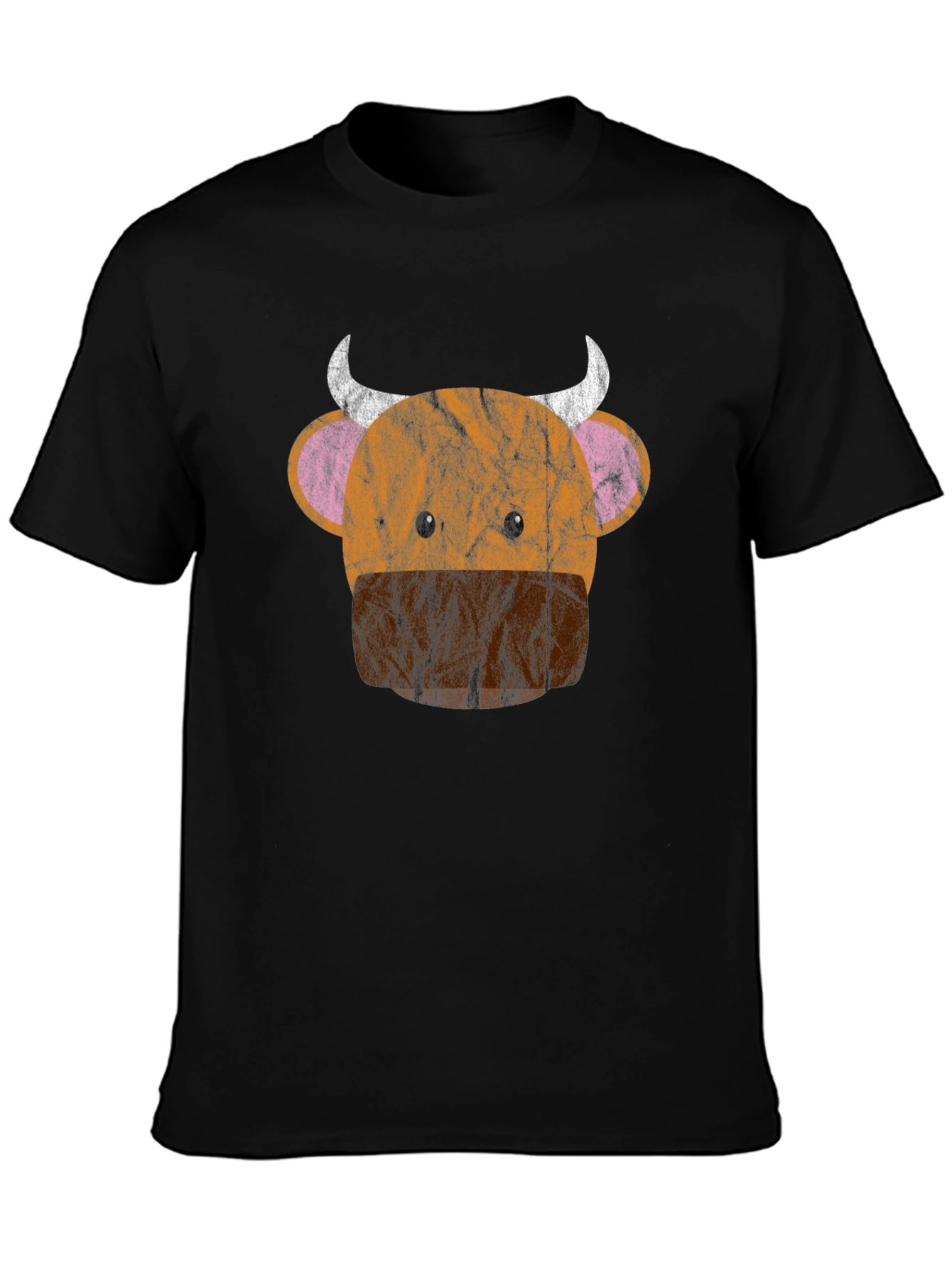 Funny Cow Face Graphic T-Shirt