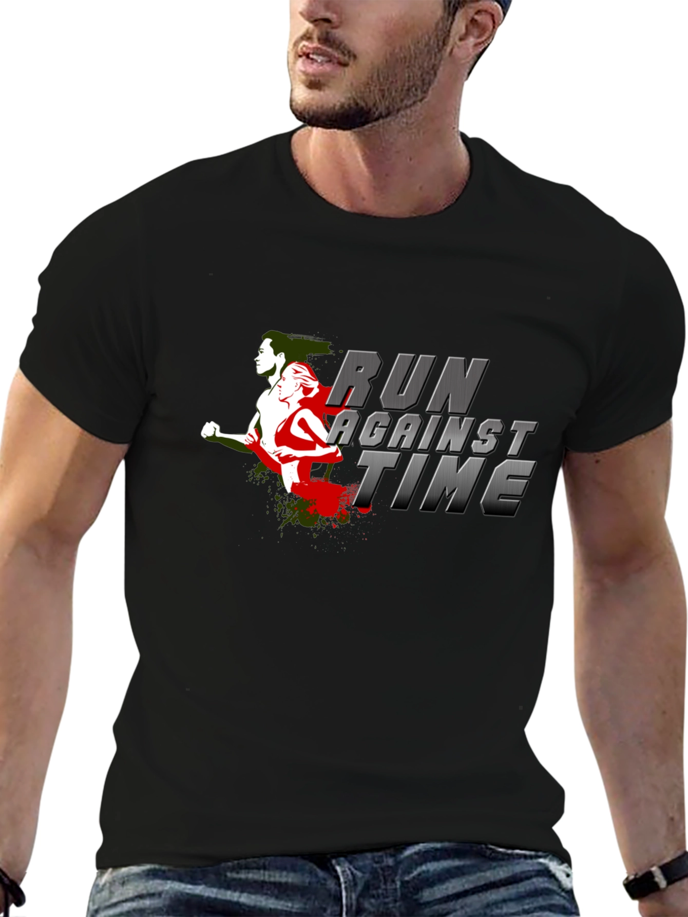 Run Against Time Graphic Tee
