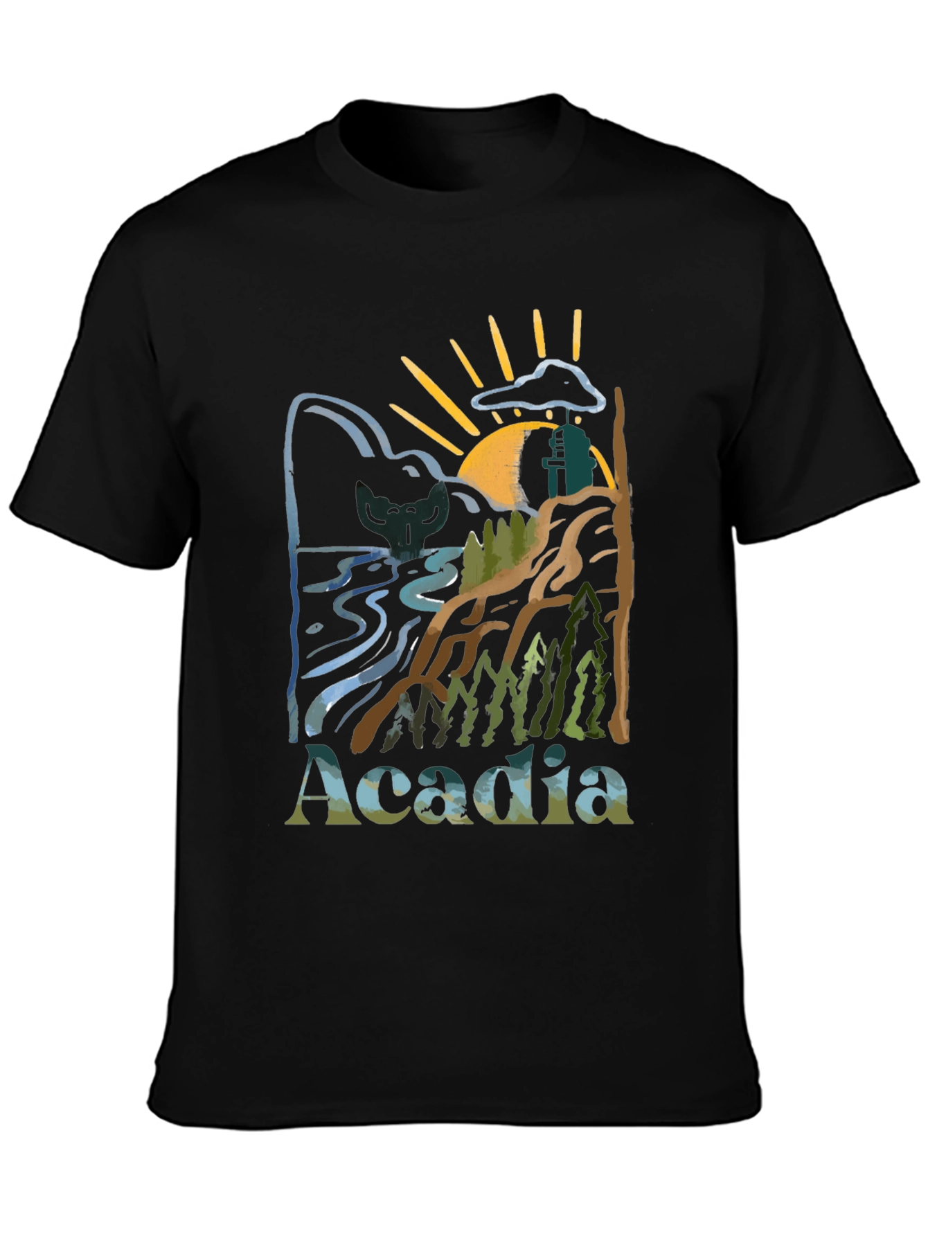 Acadia National Park Nature Graphic T-Shirt