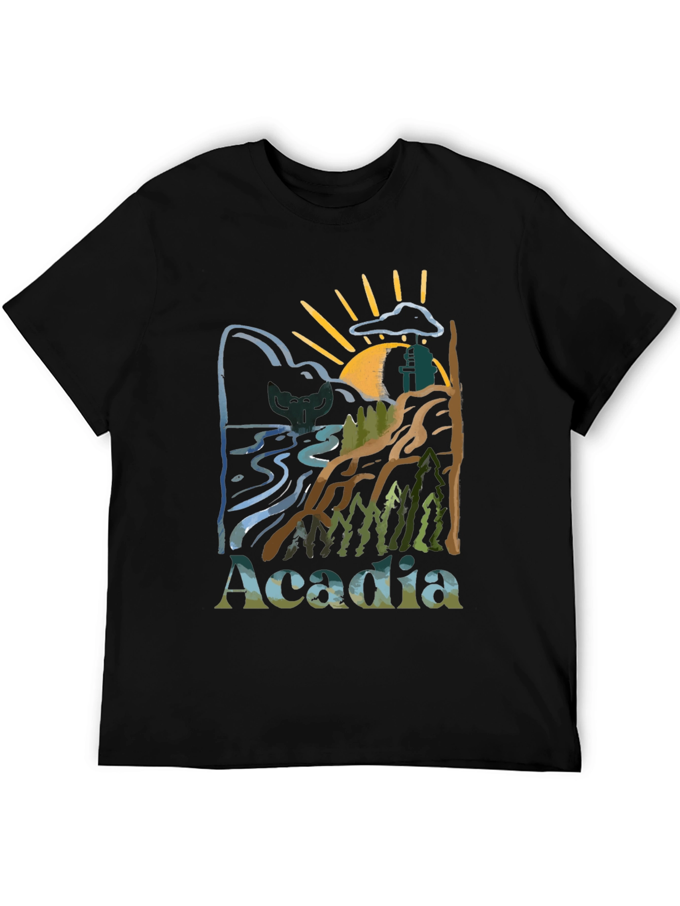 Acadia National Park Nature Graphic T-Shirt