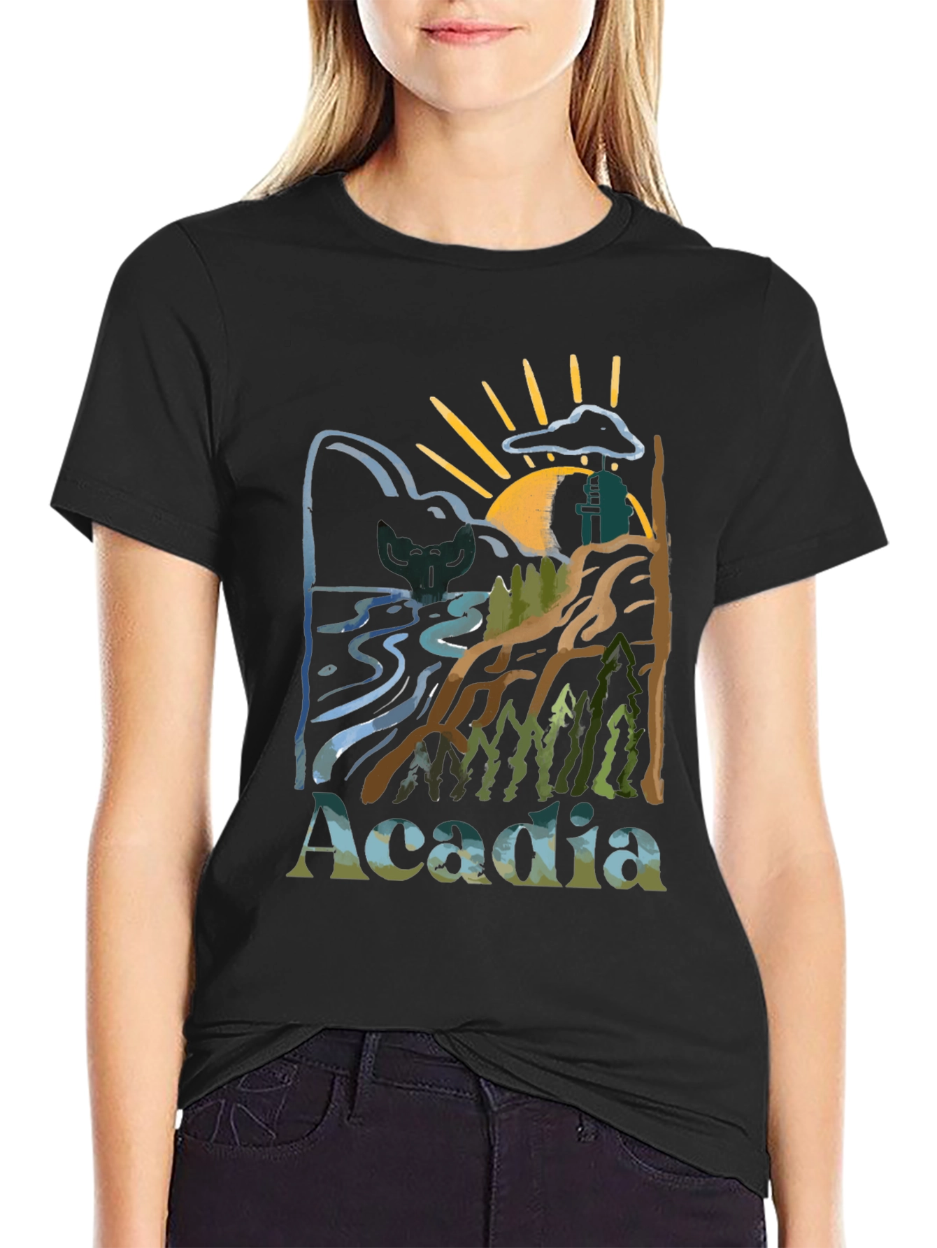 Acadia National Park Nature Graphic T-Shirt