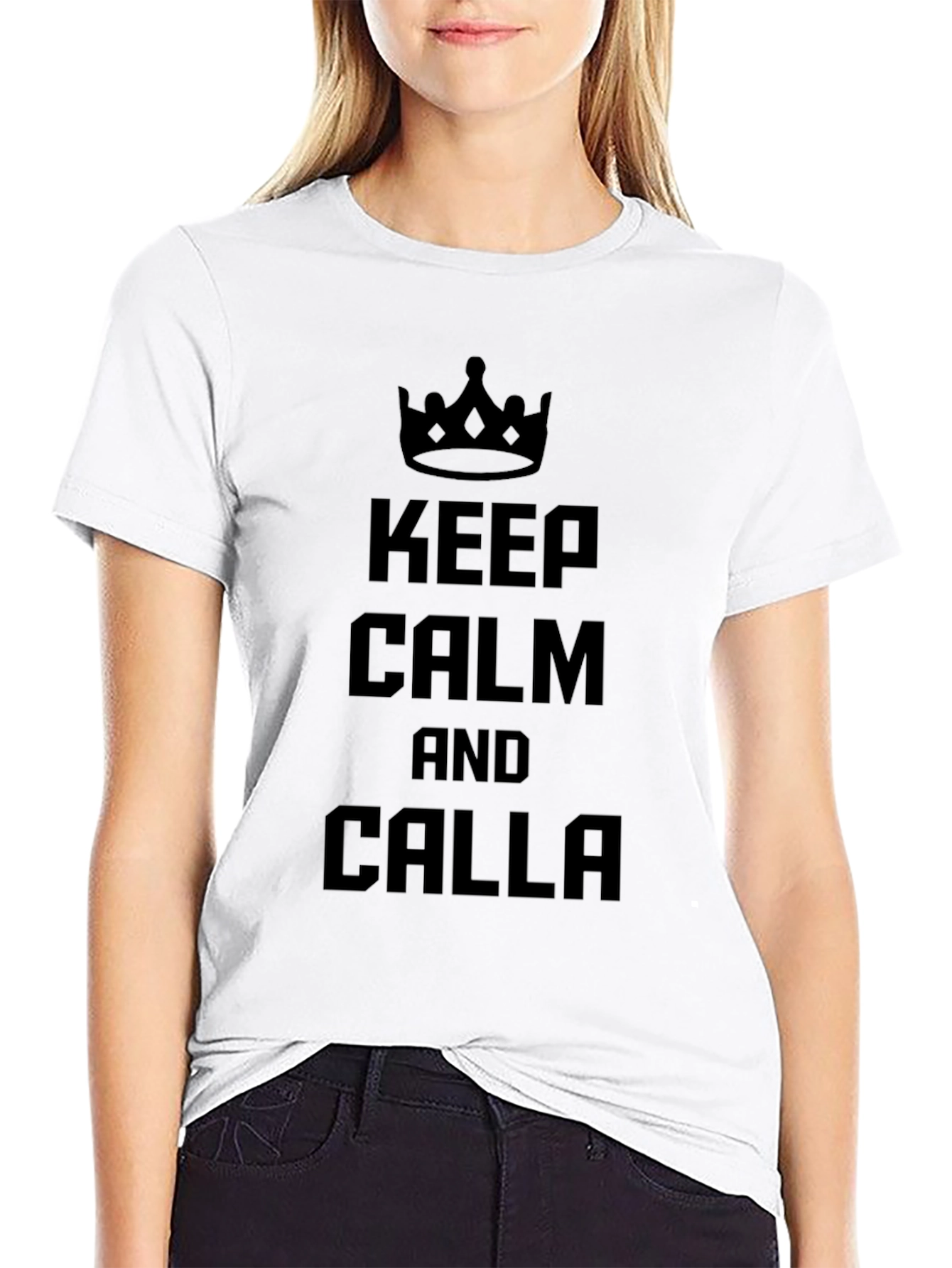 Keep Calm and Calla Mens Black T-Shirt
