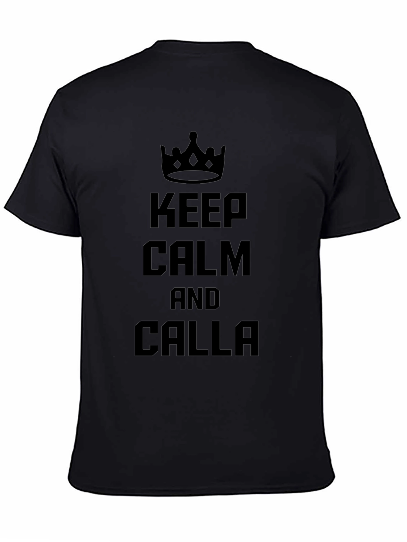Keep Calm and Calla Mens Black T-Shirt